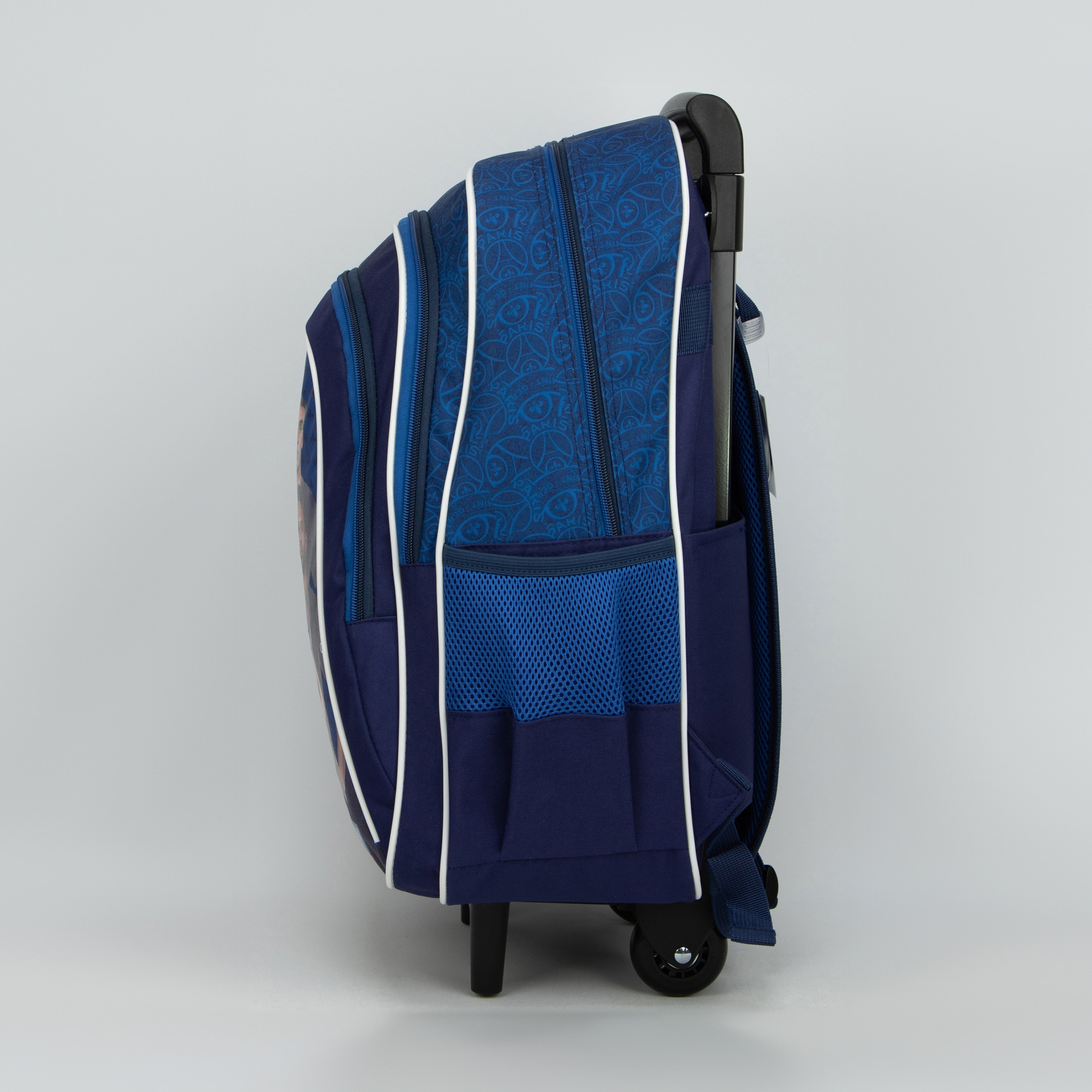 Paris Saint Football Players Print Trolley Backpack with Side Pockets - 18 Inches-school-bagsandbackpacks-trolleybags-image-5