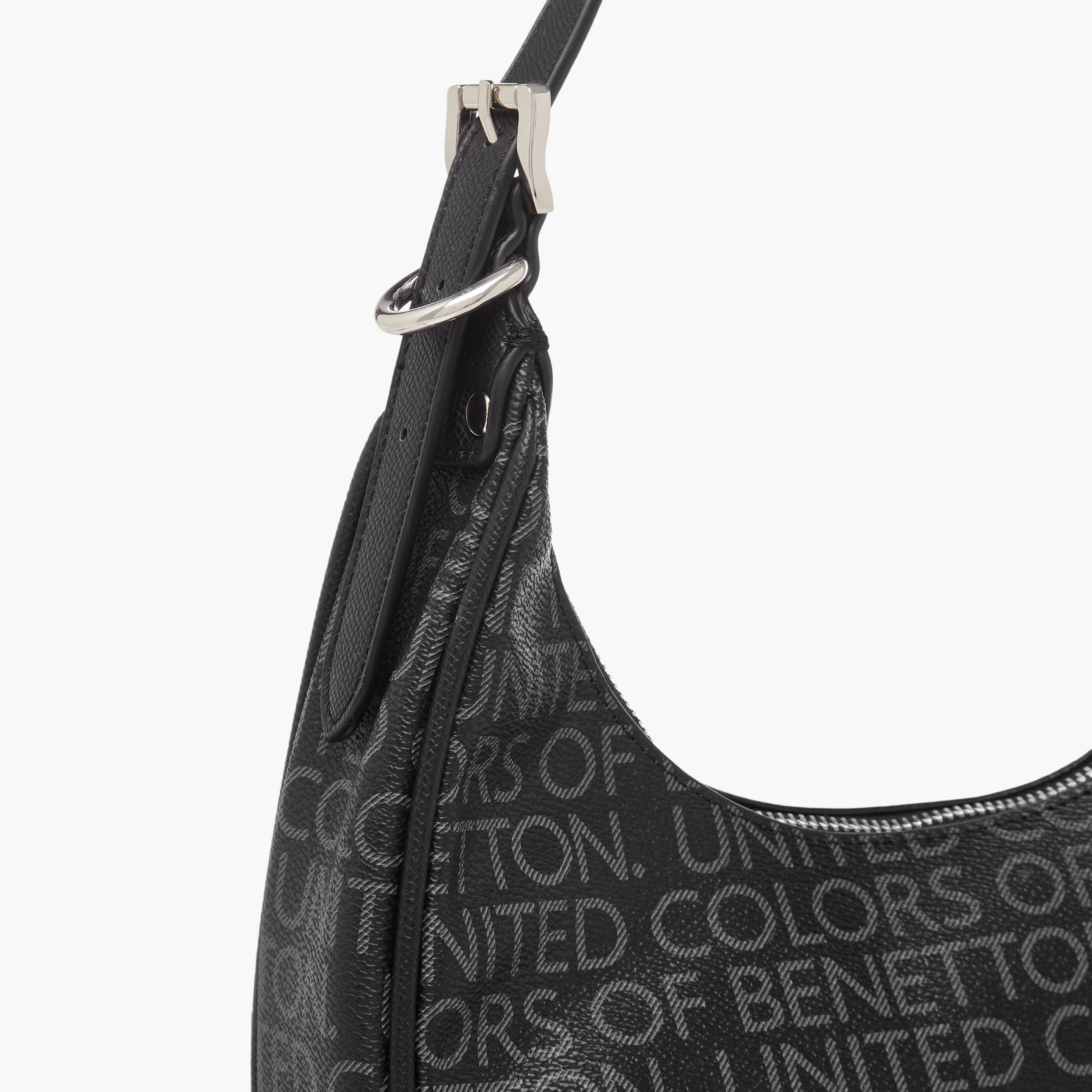 UCB Logo Print Baguette Bag with Zip Closure-women-bagsandwallets-handbags-image-6