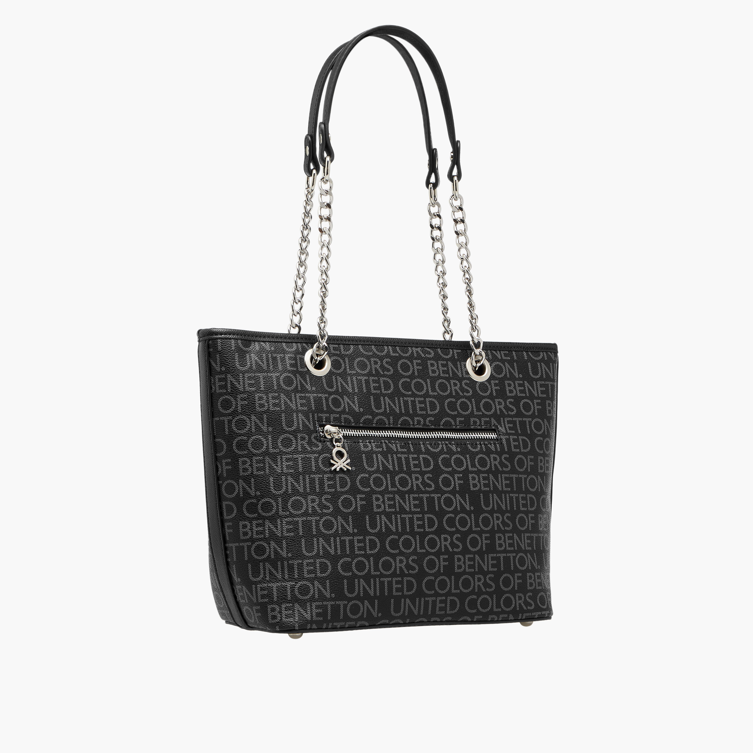 UCB Monogram Print Tote Bag with Chain Strap-women-bagsandwallets-handbags-image-4