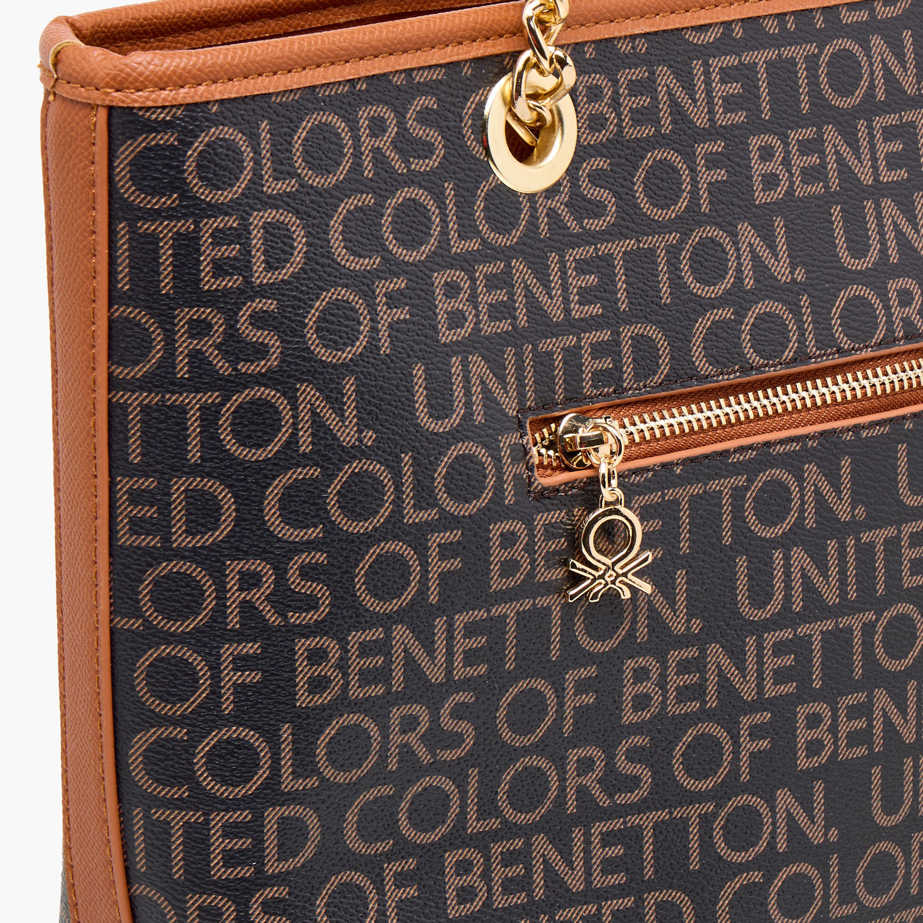 UCB Monogram Print Tote Bag with Double Handle-women-bagsandwallets-handbags-image-6