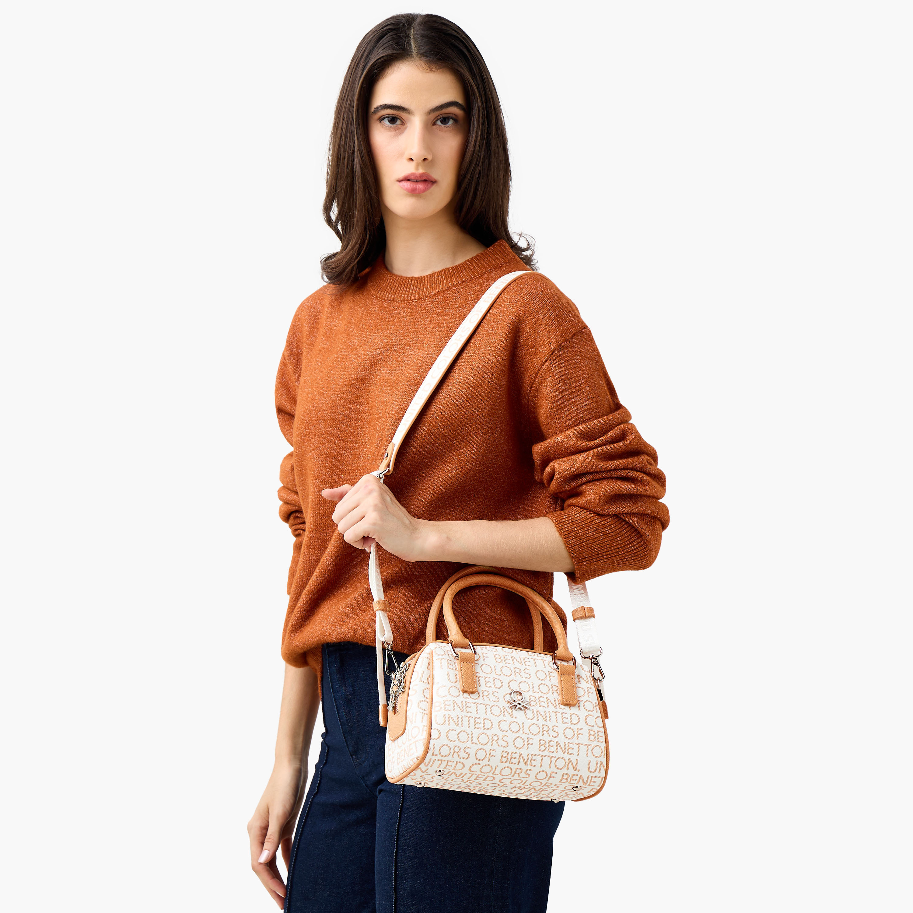 UCB Monogram Print Tote Bag with Detachable Strap-women-bagsandwallets-handbags-image-8