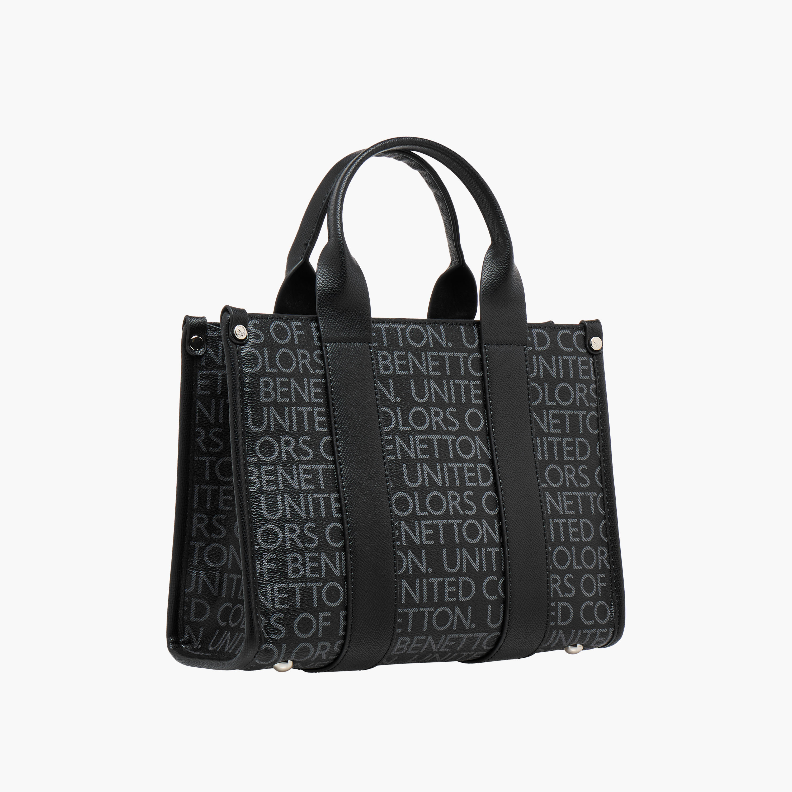 UCB Monogram Print Tote Bag with Detachable Strap-women-bagsandwallets-handbags-image-3