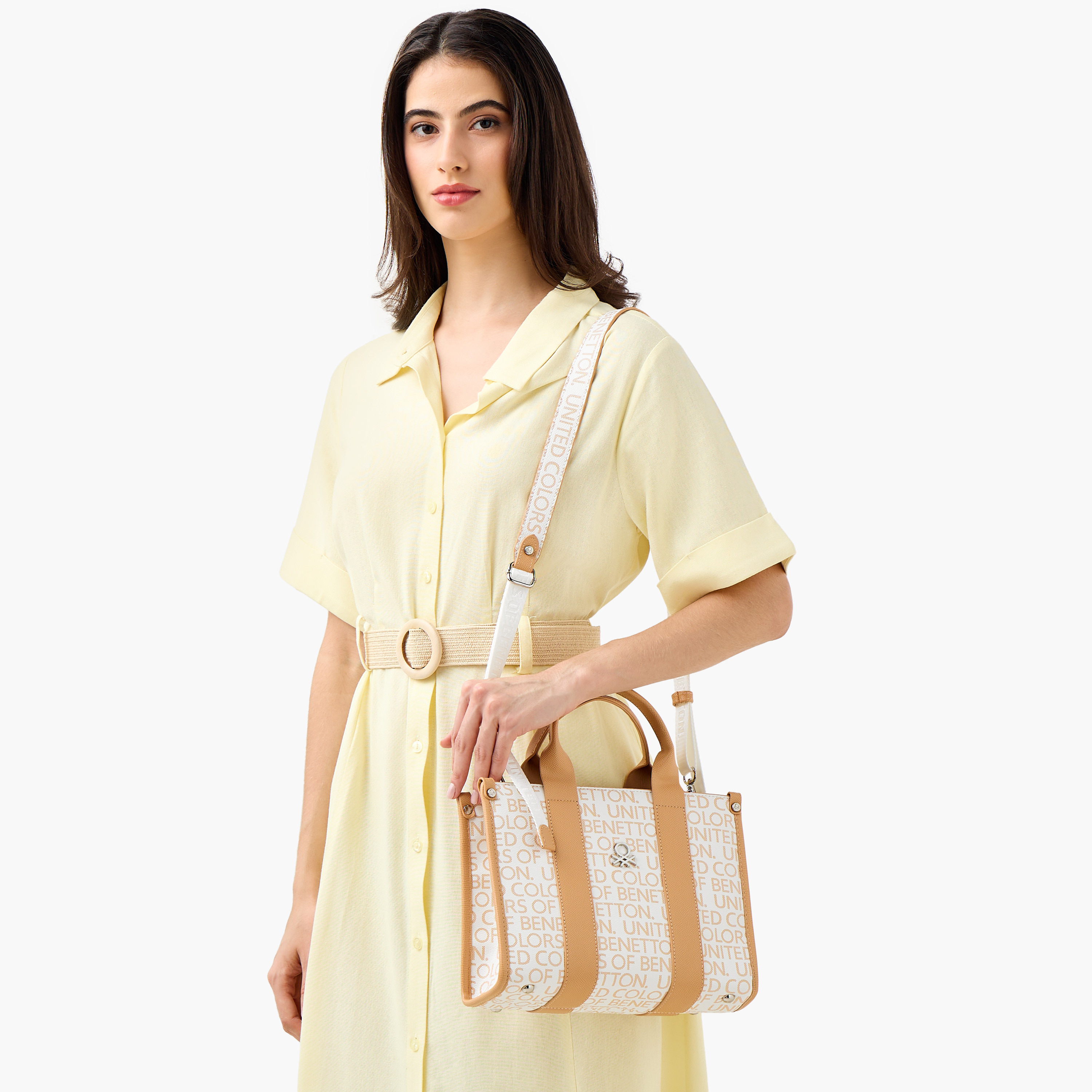 UCB Monogram Print Tote Bag with Detachable Strap-women-bagsandwallets-handbags-image-8