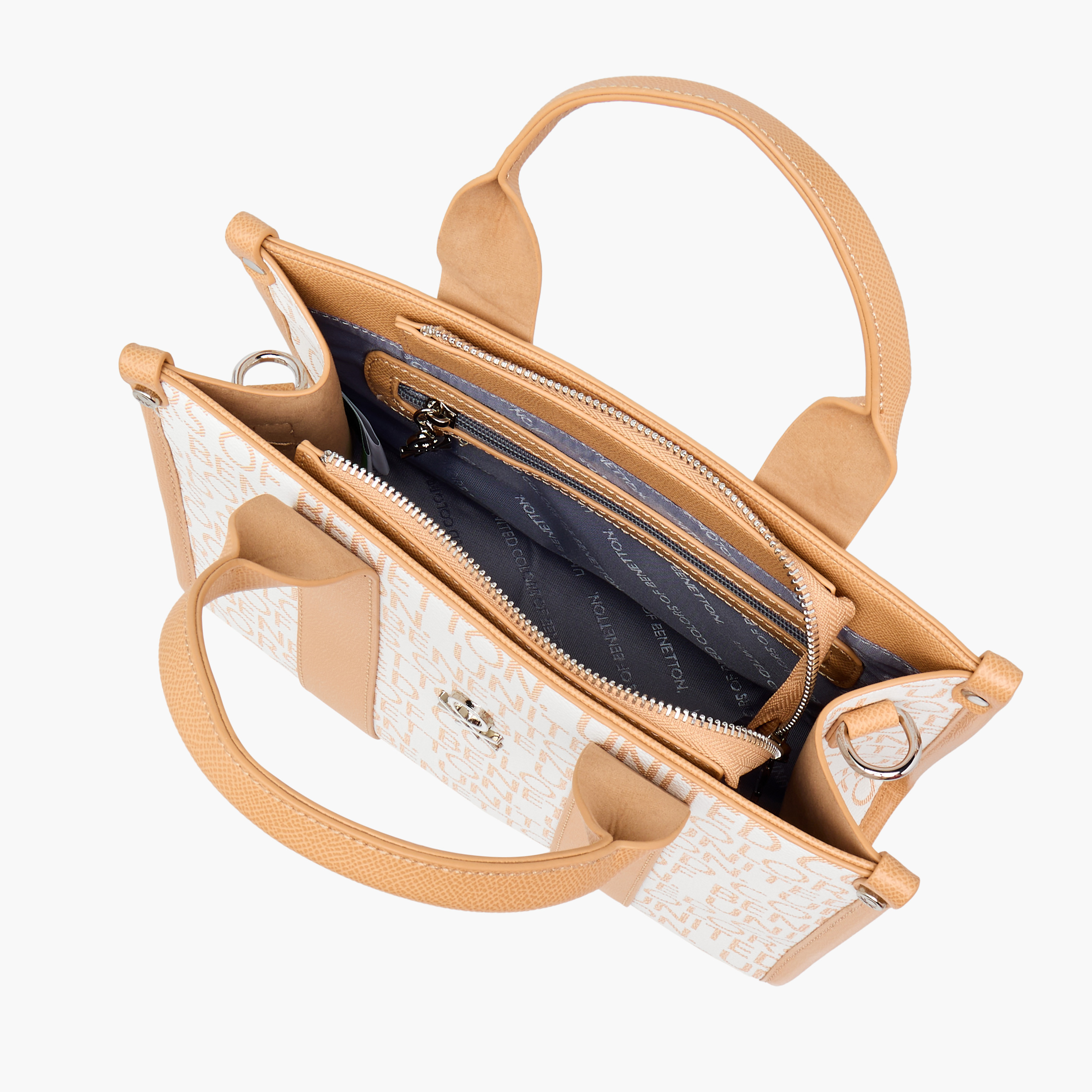 UCB Monogram Print Tote Bag with Detachable Strap-women-bagsandwallets-handbags-image-9