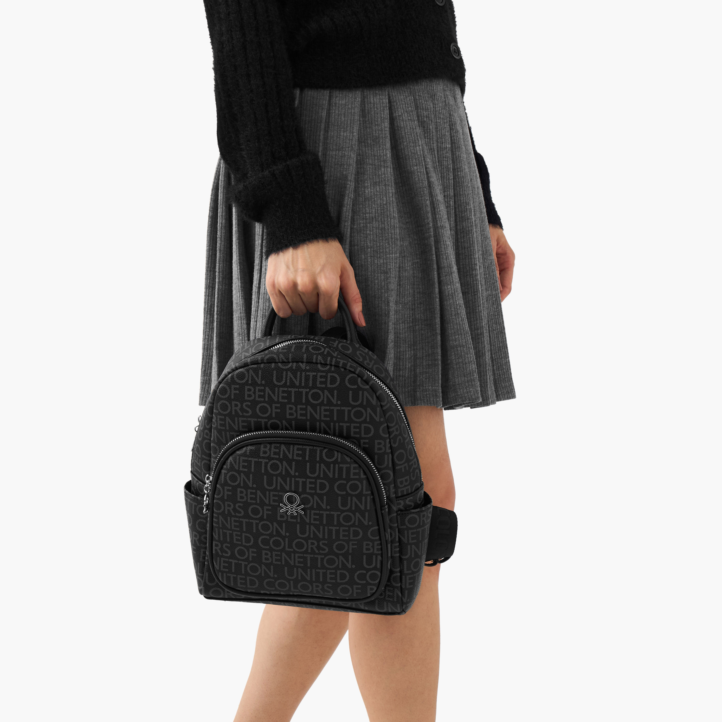 UCB Monogram Print Backpack with Adjustable Shoulder Straps-women-bagsandwallets-backpacks-image-8
