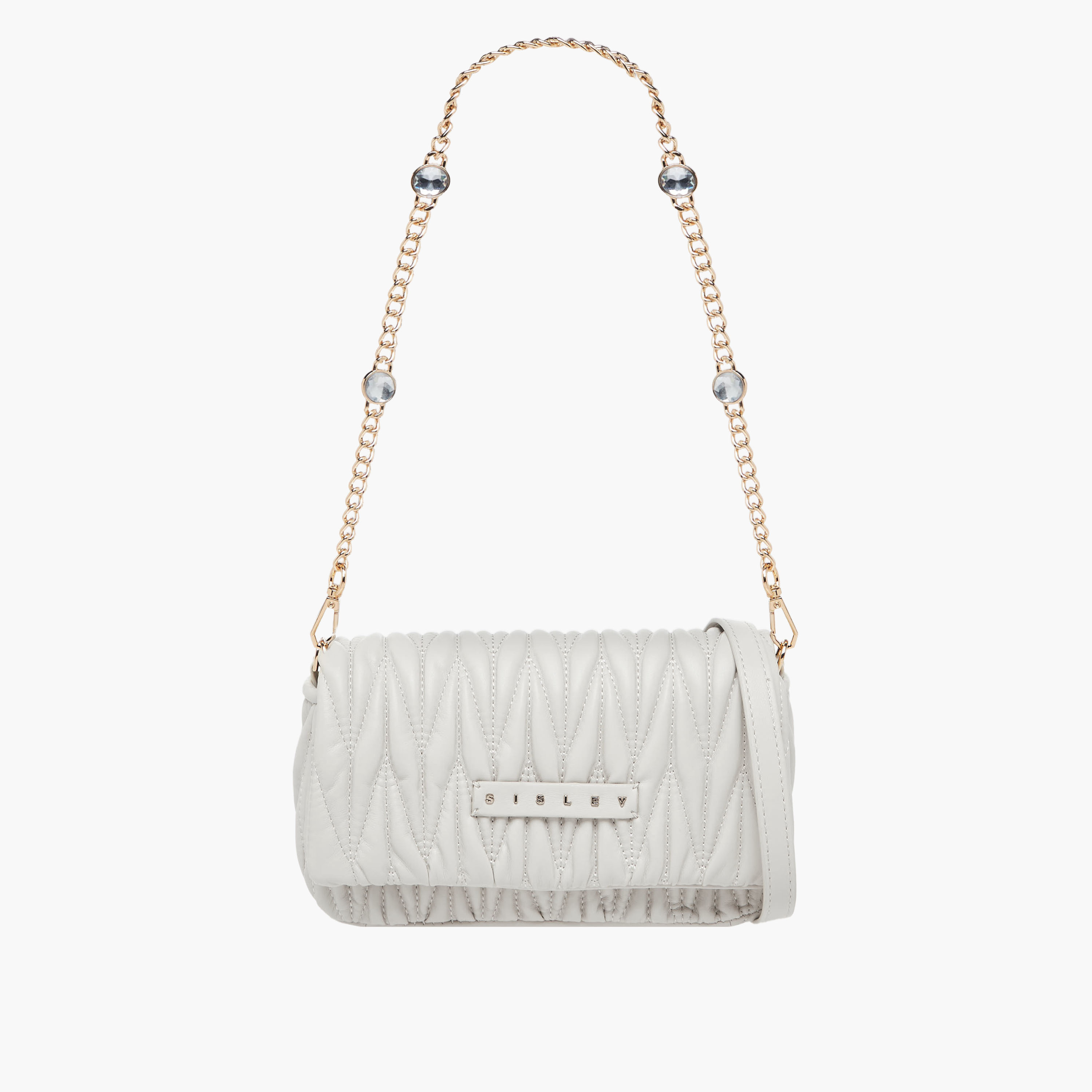 Sisley Quilted Crossbody Bag with Chain Strap-women-bagsandwallets-handbags-image-1