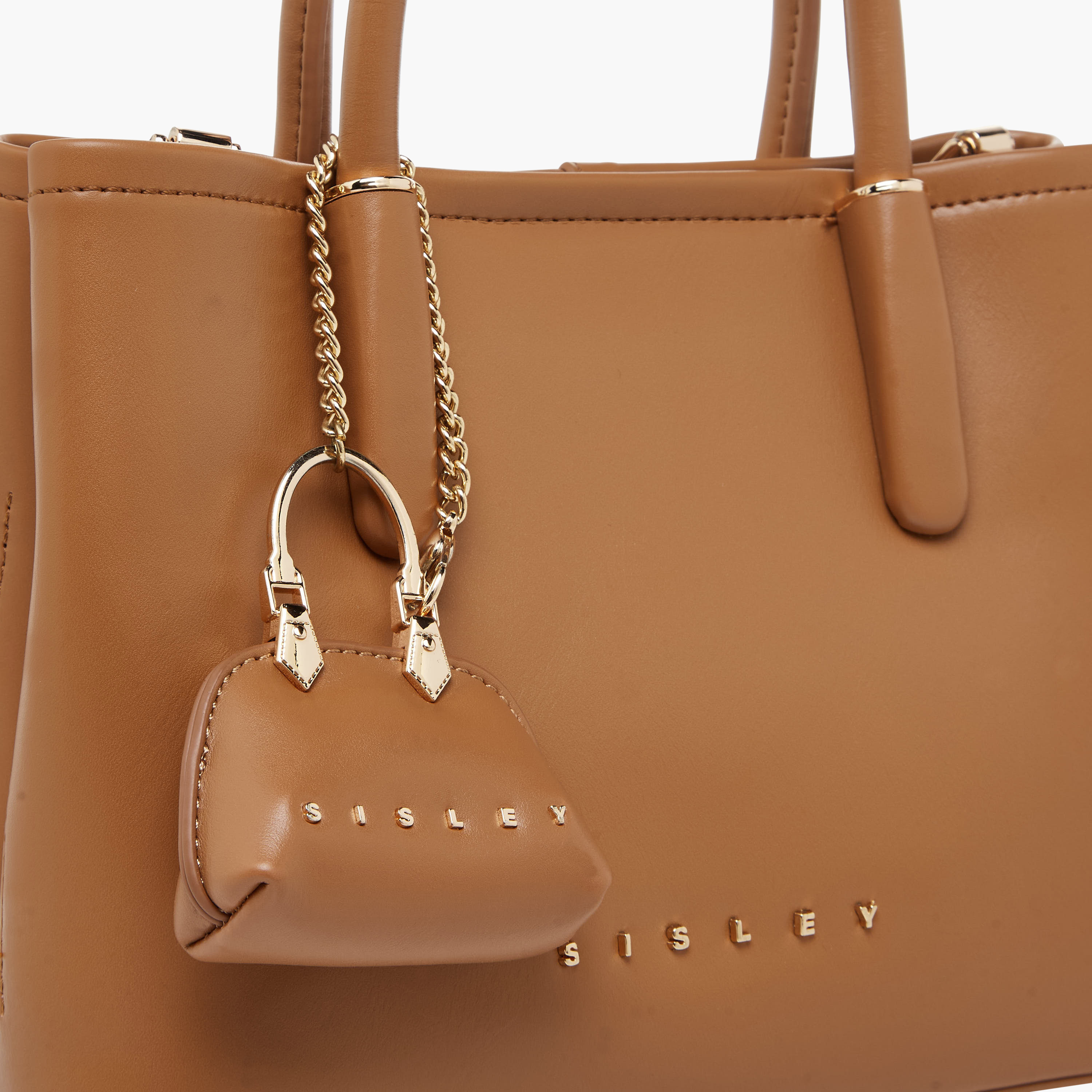 Sisley Textured Tote Bag with Charm-women-bagsandwallets-handbags-image-5