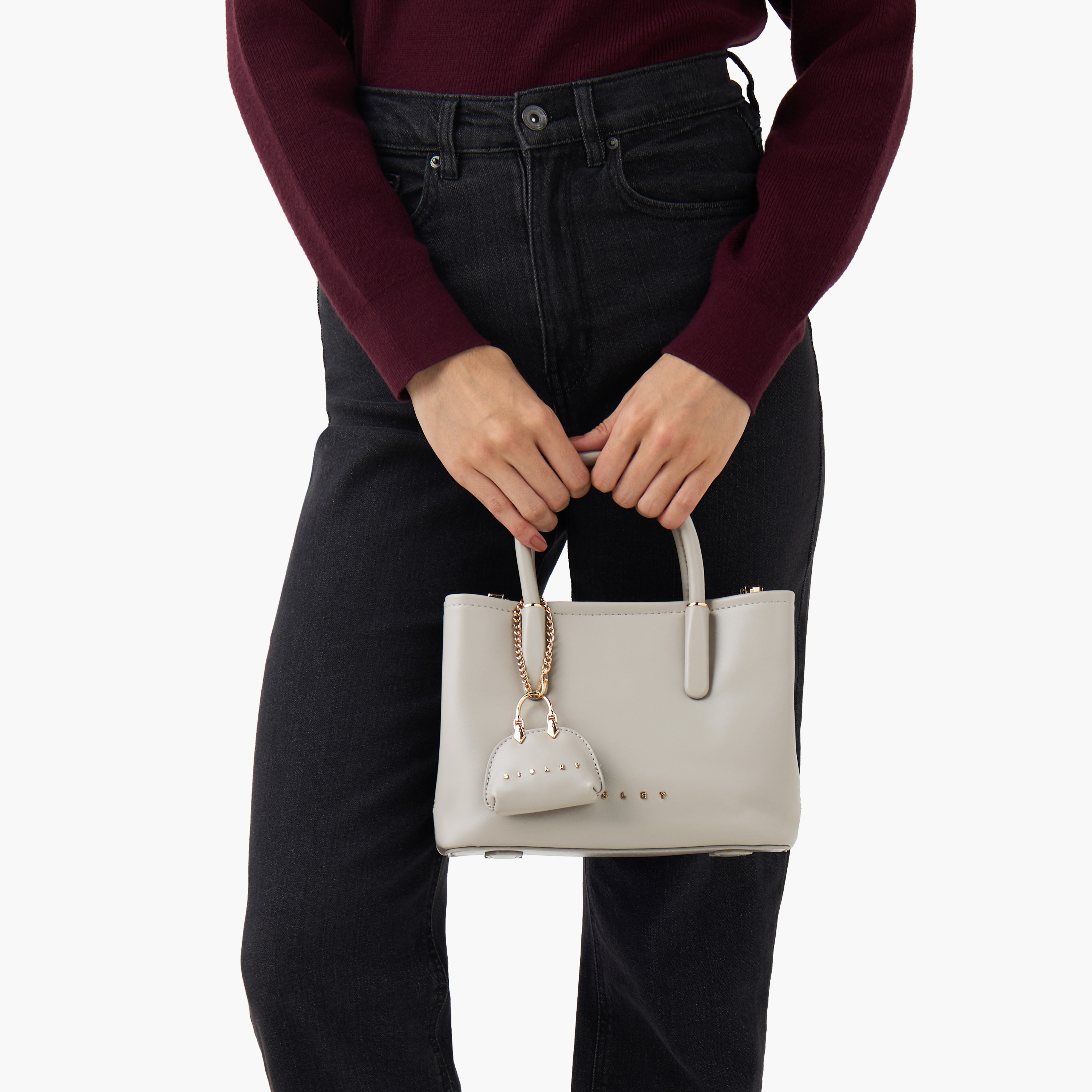 Sisley Solid Tote Bag with Detachable Strap-women-bagsandwallets-handbags-image-9