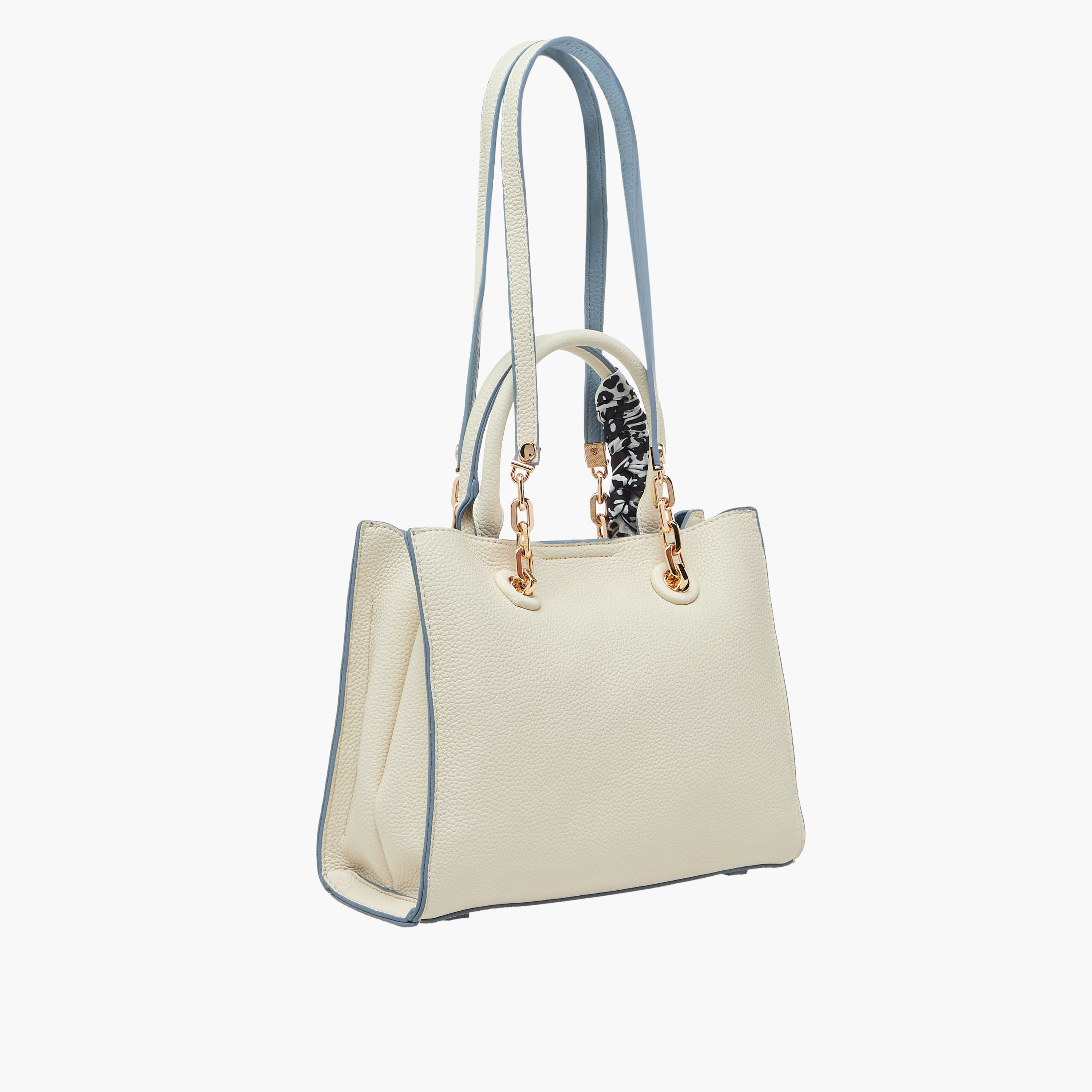 Sisley Textured Tote Bag with Scarf Detail-women-bagsandwallets-handbags-image-4