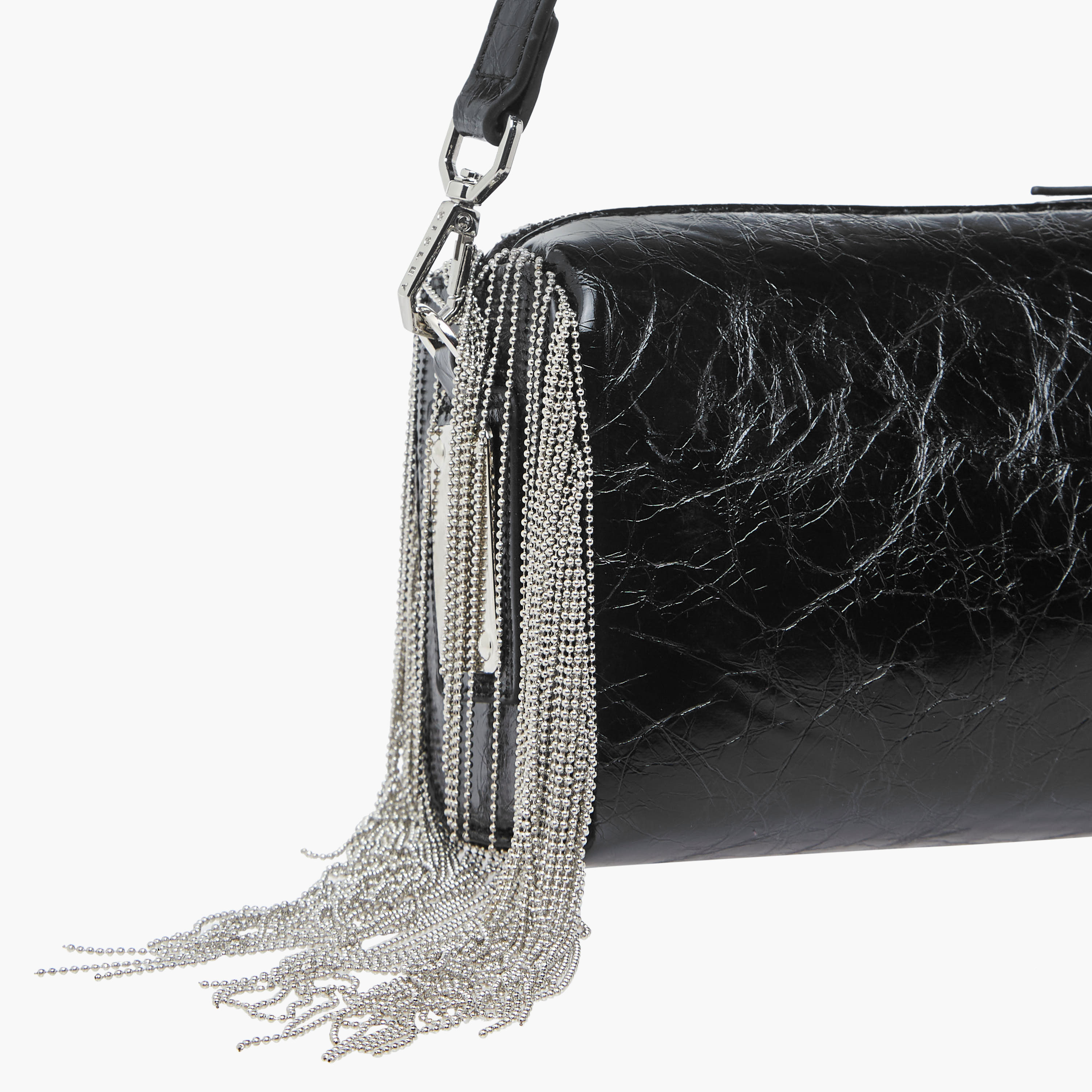 Sisley Fringe Detail Shoulder Bag with Zip Closure-women-bagsandwallets-handbags-image-6