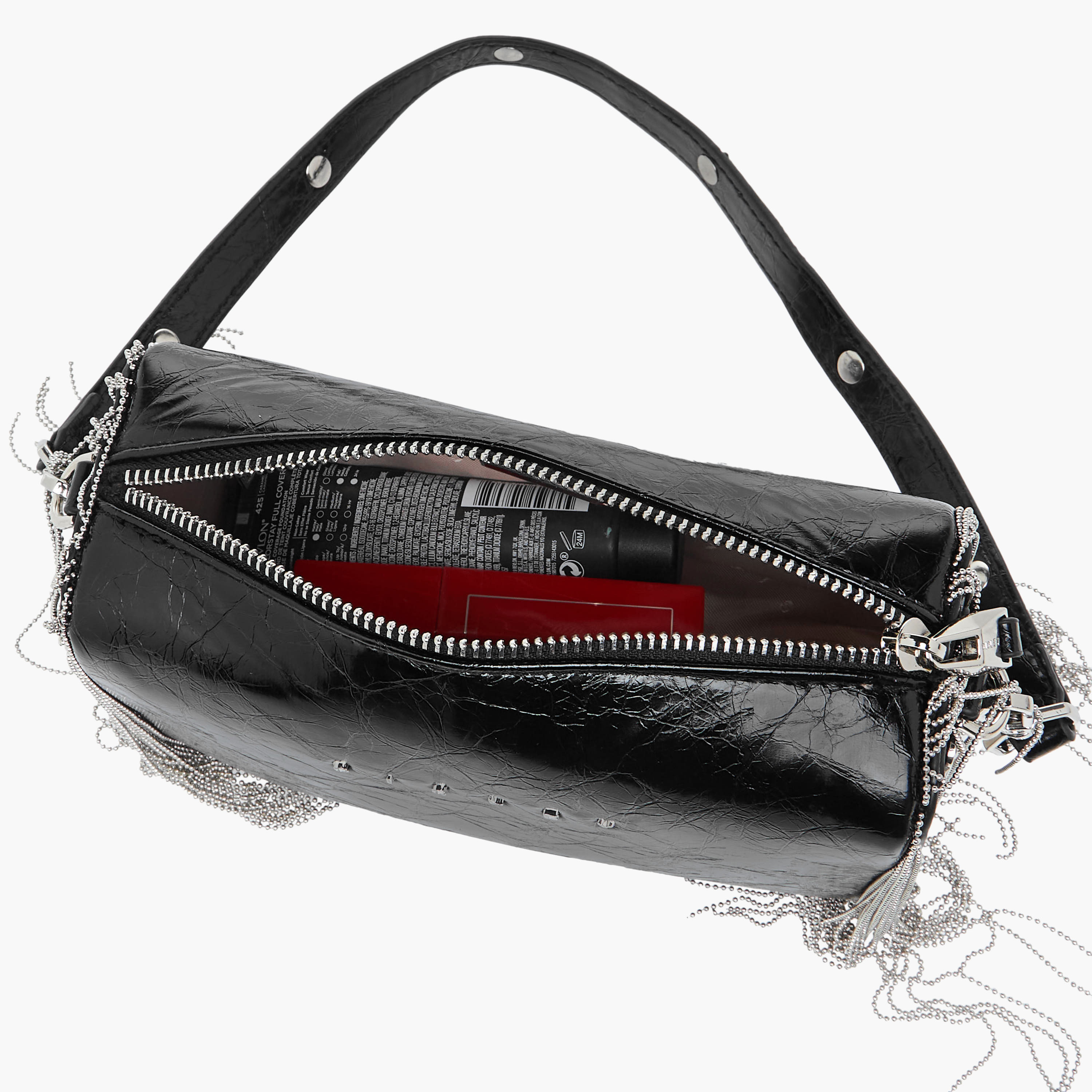 Sisley Fringe Detail Shoulder Bag with Zip Closure-women-bagsandwallets-handbags-image-9