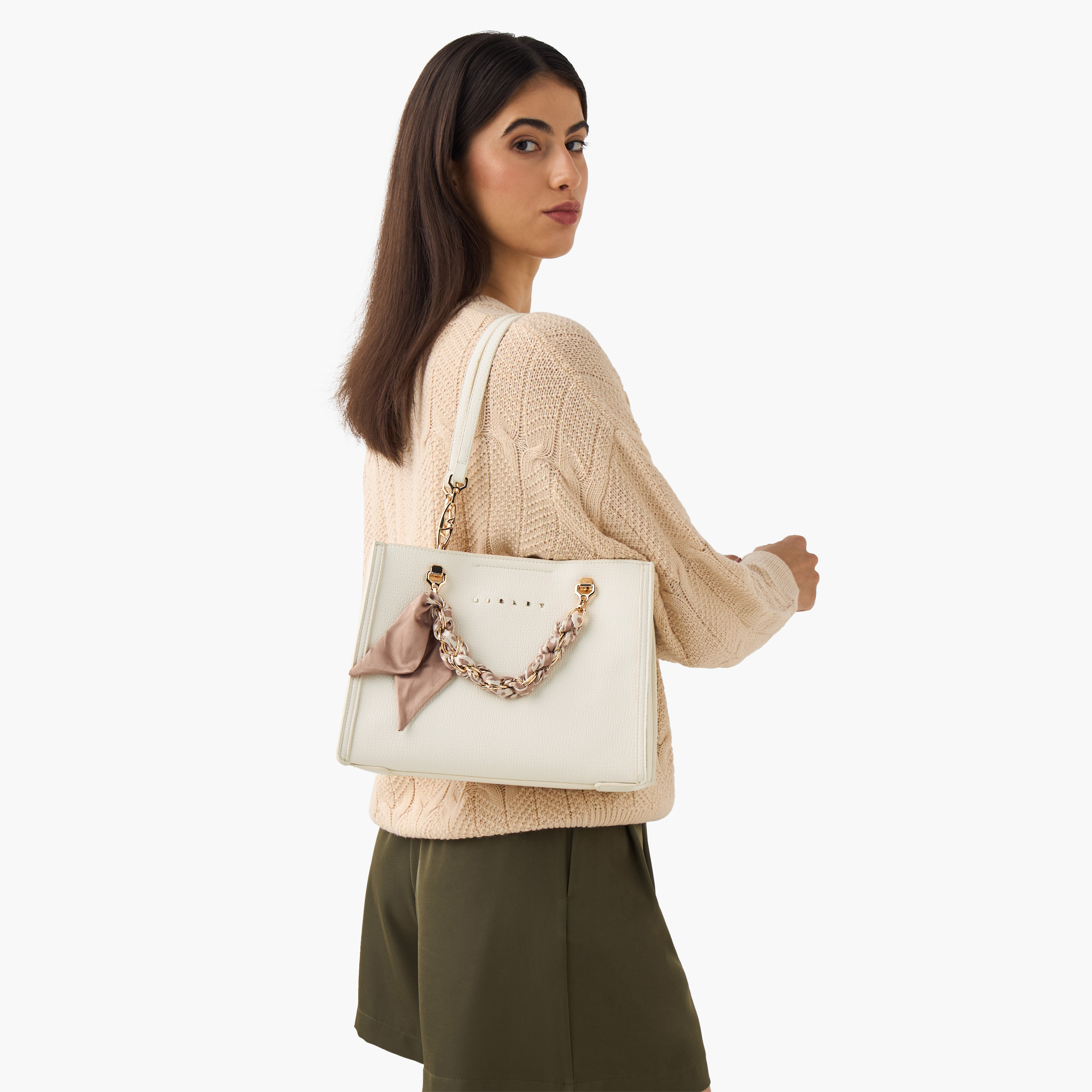 Sisley Scarf Accent Tote Bag with Zip Closure-women-bagsandwallets-handbags-image-2