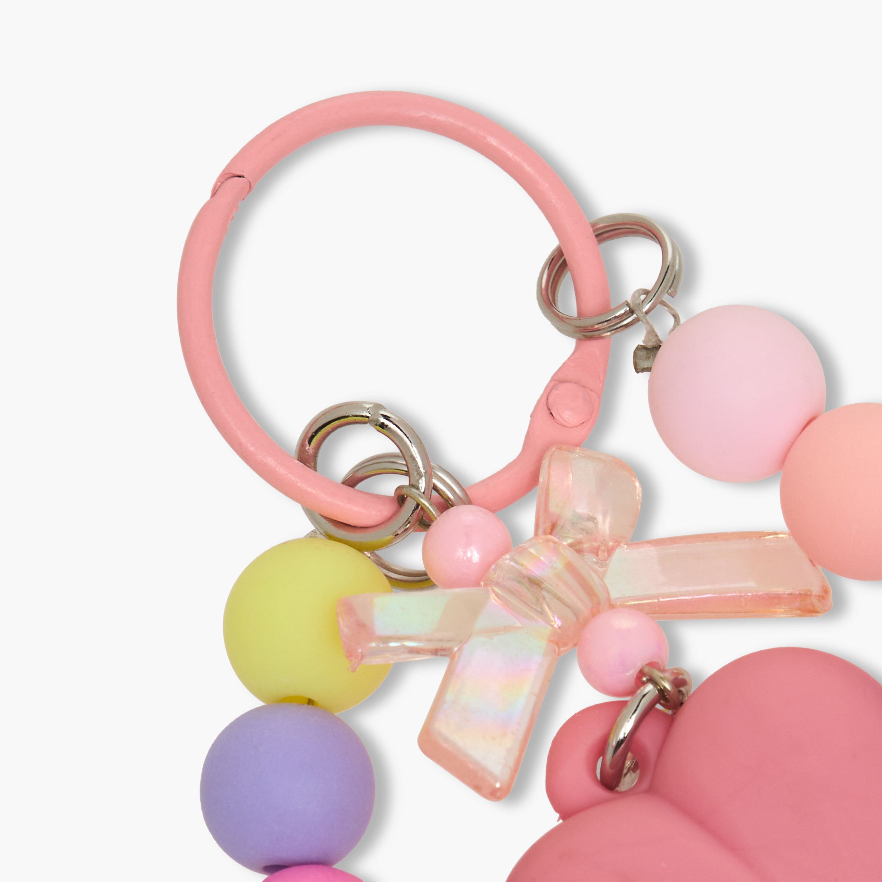 Girls Keyring with Bead and Heart Charms-girls-accessories-keyringsandbagcharms-image-4