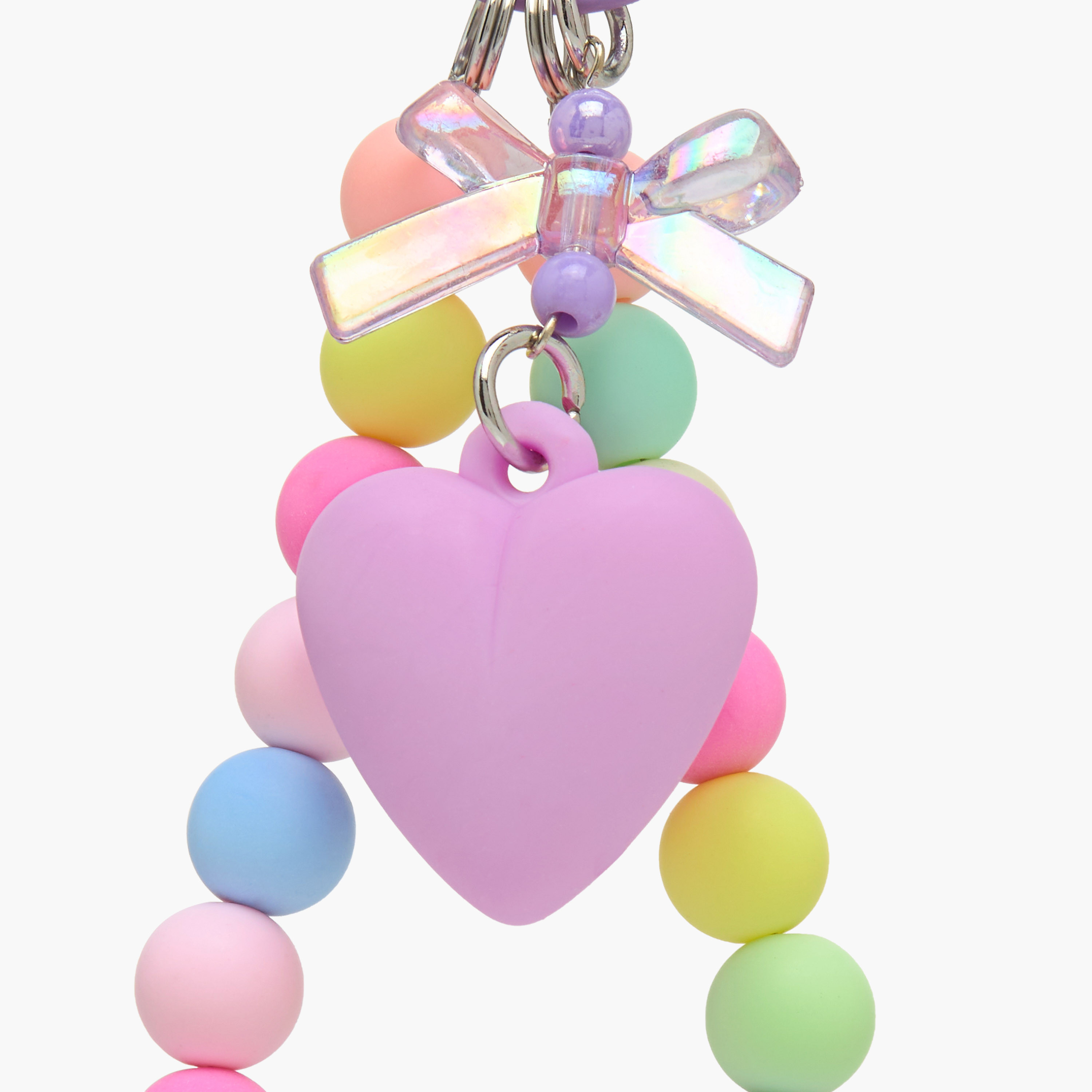 Girls Keyring with Bead and Heart Charms-girls-accessories-keyringsandbagcharms-image-3