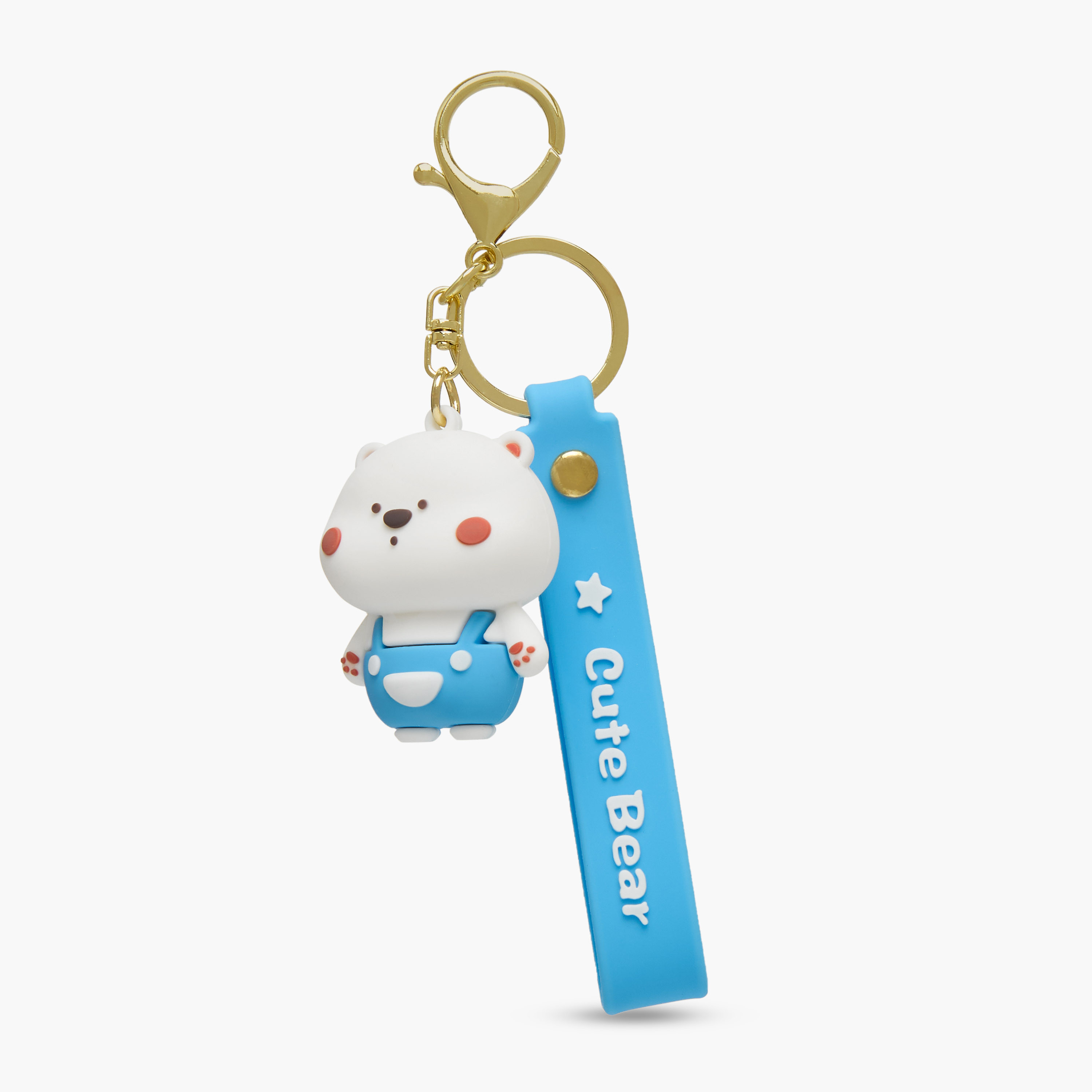Girls Key Ring with Bear Charm-girls-accessories-keyringsandbagcharms-image-1