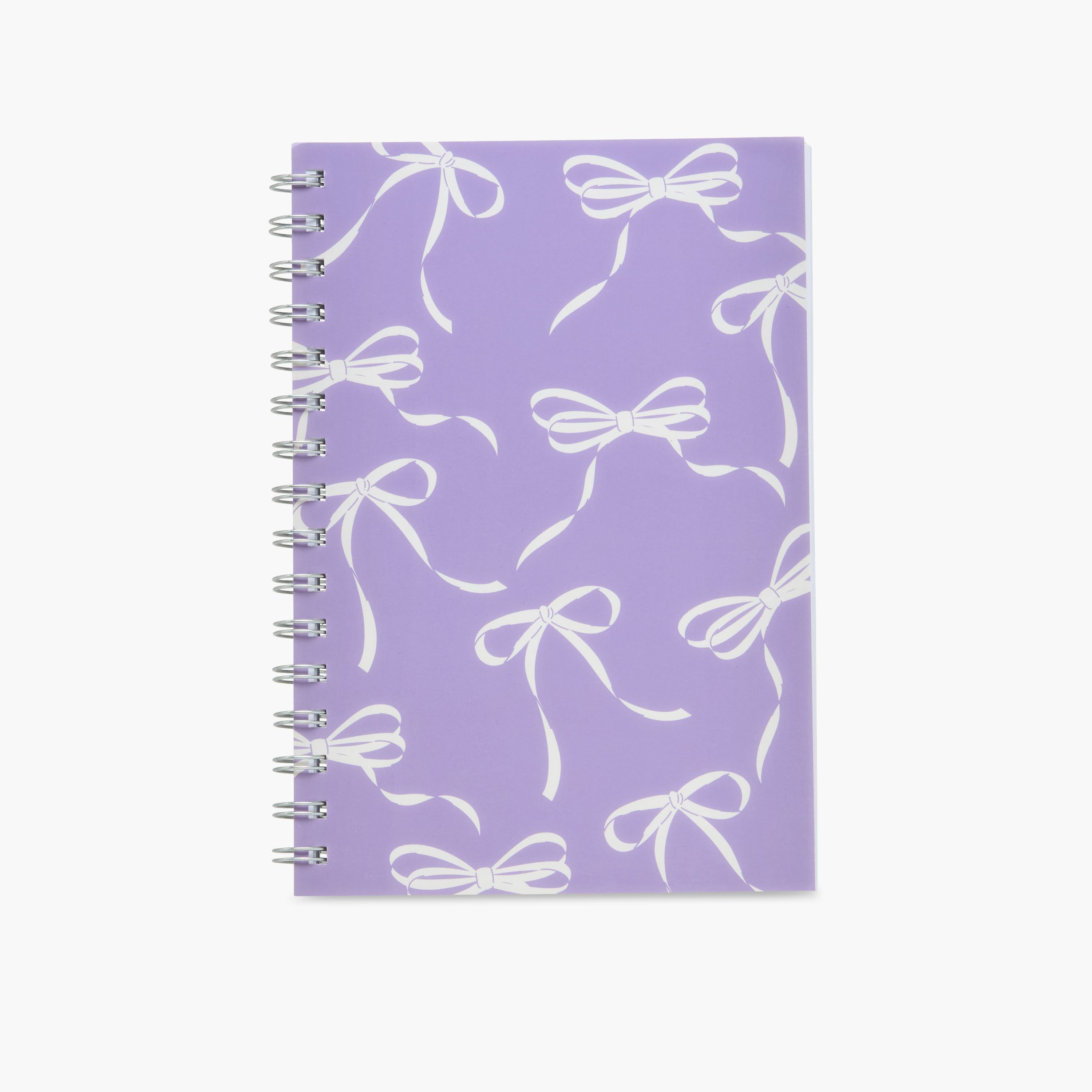 Bow Print A5 Spiral Notebook with Soft Cover-school-stationery-notebooks-image-1