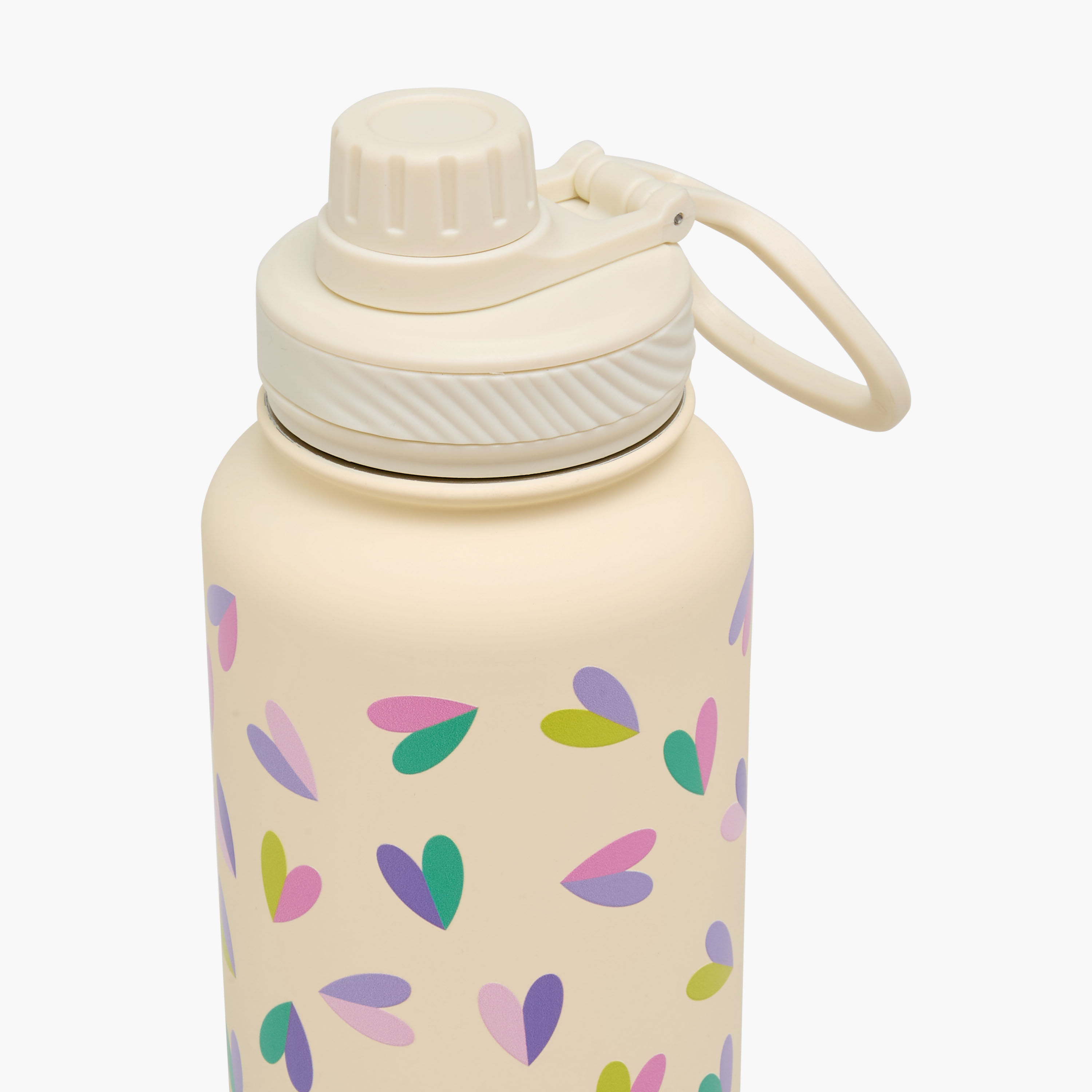 Heart Print Double Wall Water Bottle - 1 L-school-waterbottles-image-3