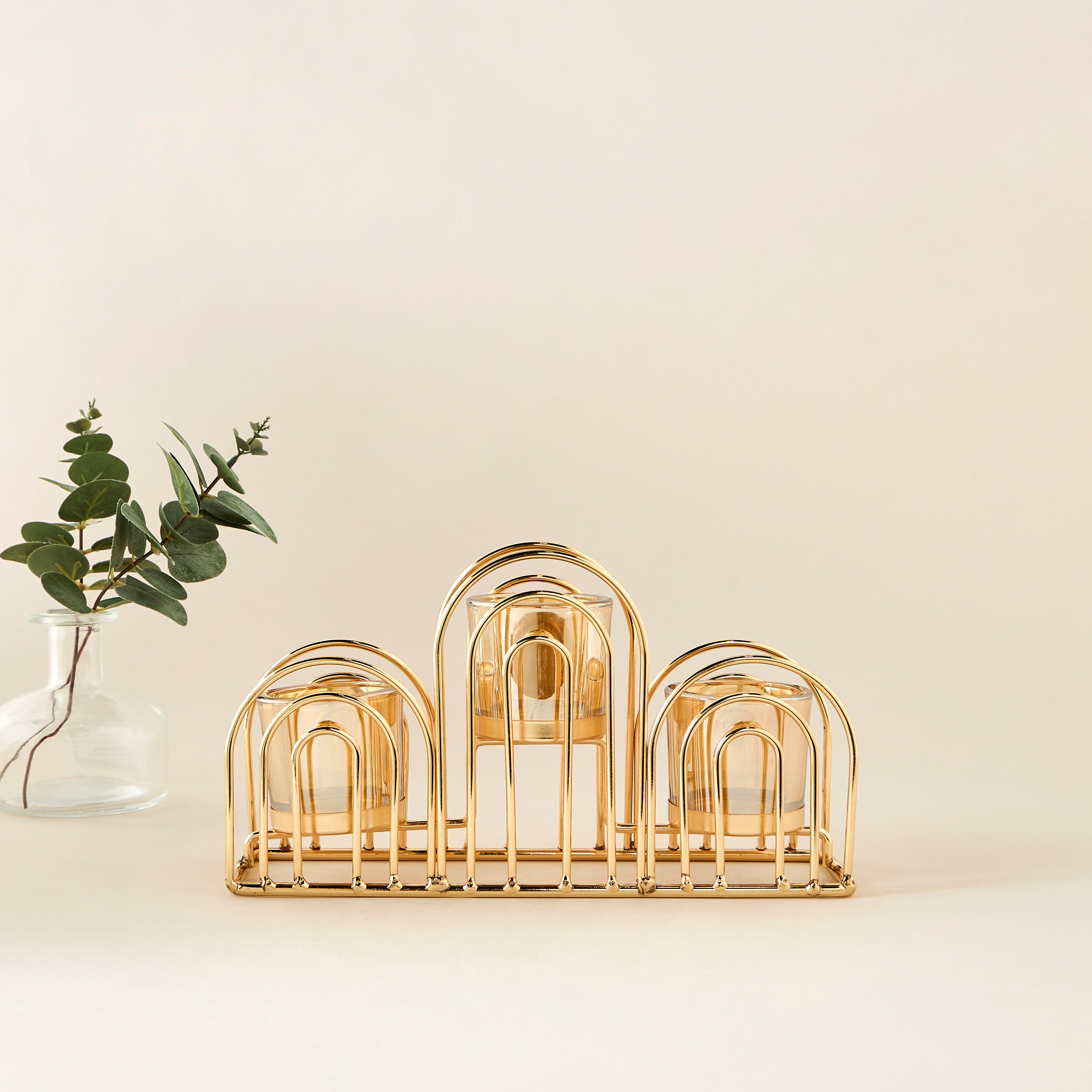 Metallic Tealight Candleholder - 15 cms-household-decor-candleholdersandlanterns-image-1