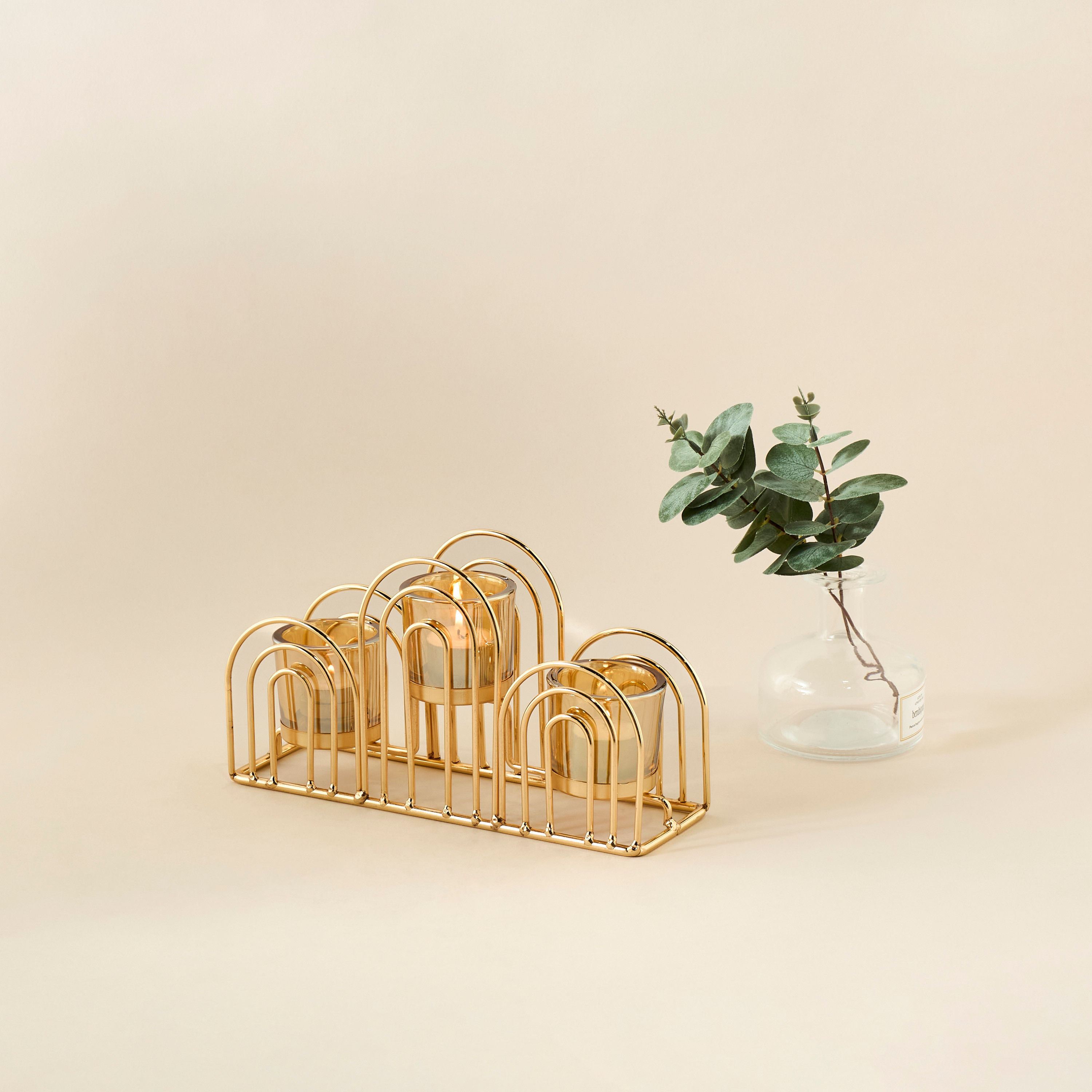 Metallic Tealight Candleholder - 15 cms-household-decor-candleholdersandlanterns-image-2