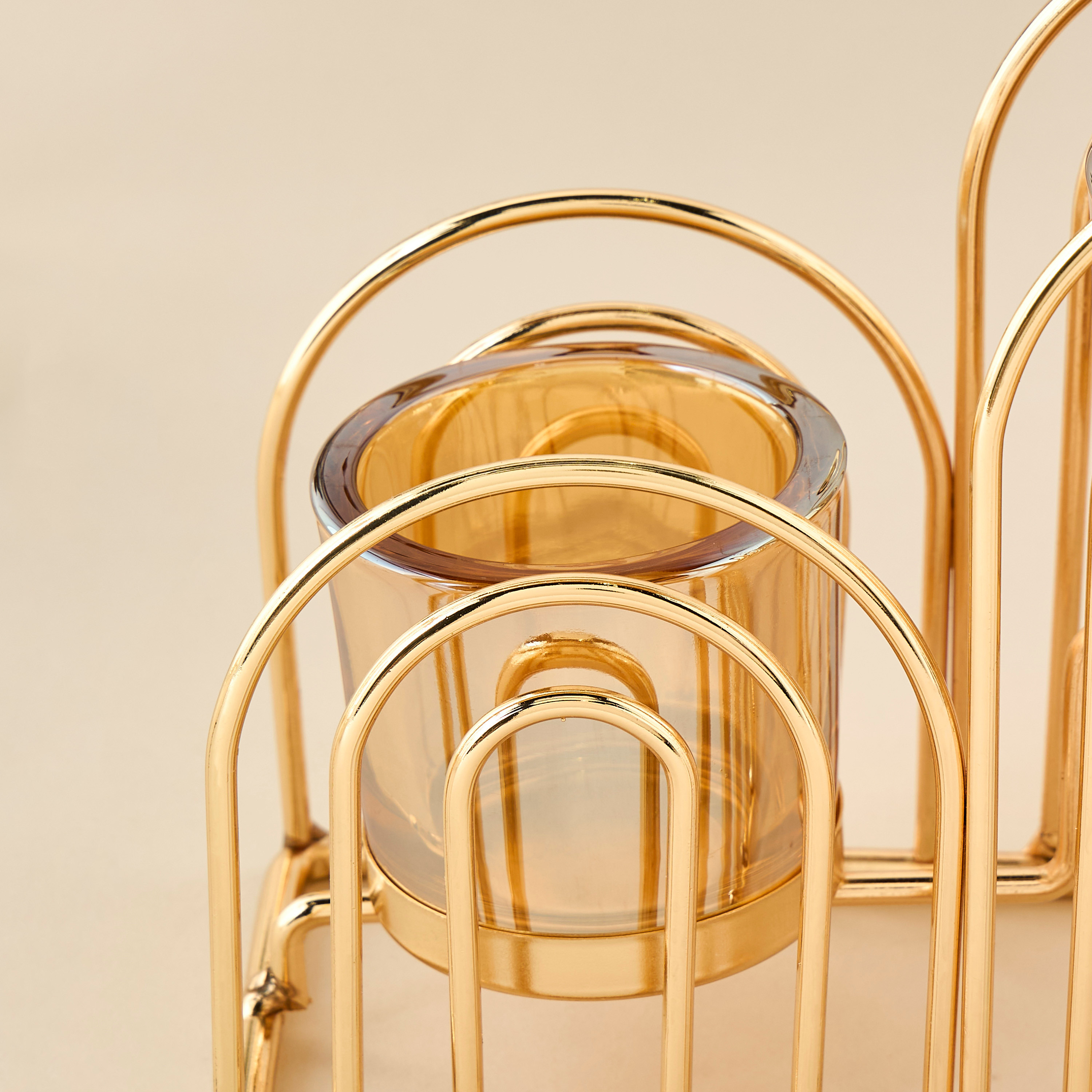 Metallic Tealight Candleholder - 15 cms-household-decor-candleholdersandlanterns-image-4