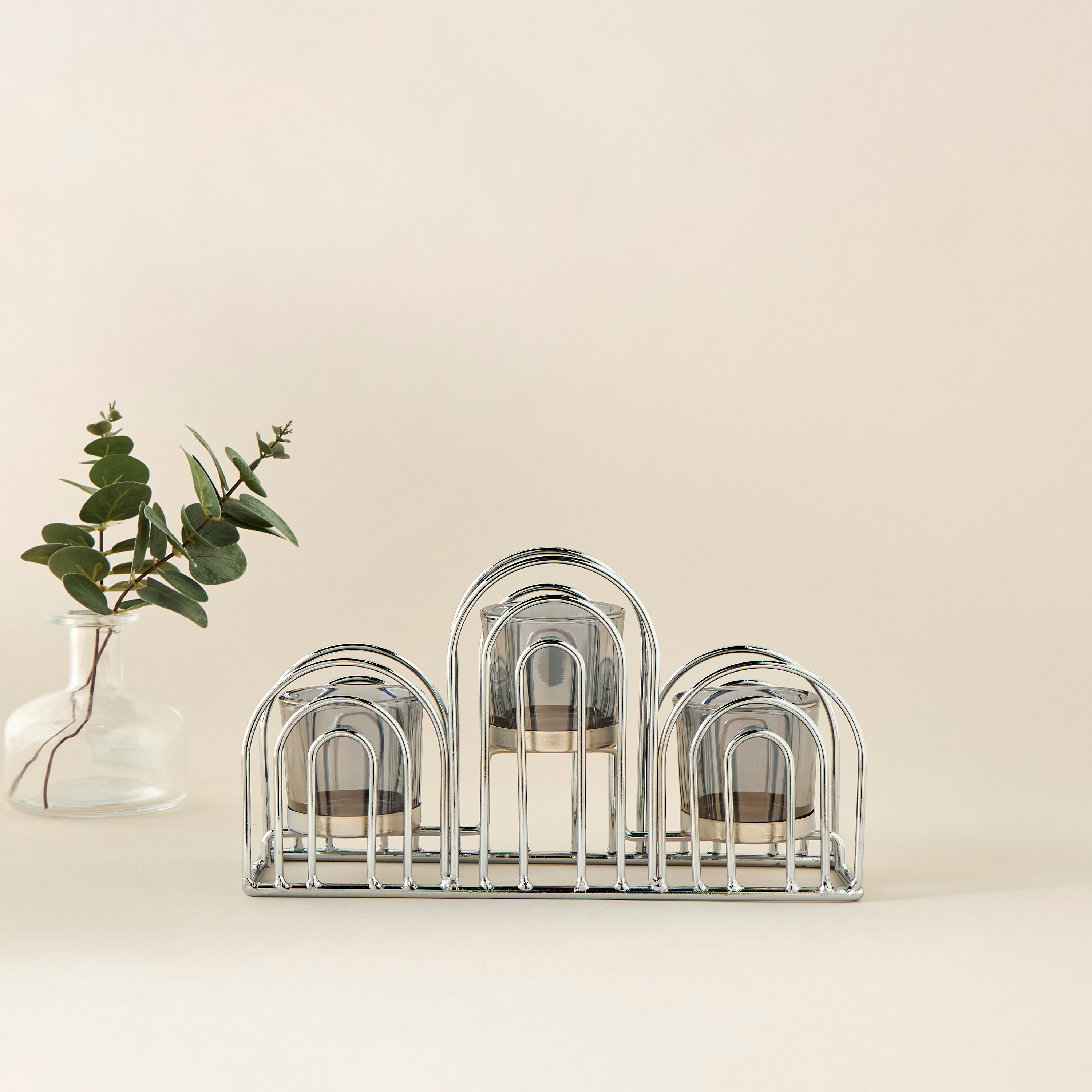 Metallic Tealight Candleholder - 15 cms-household-decor-candleholdersandlanterns-image-1