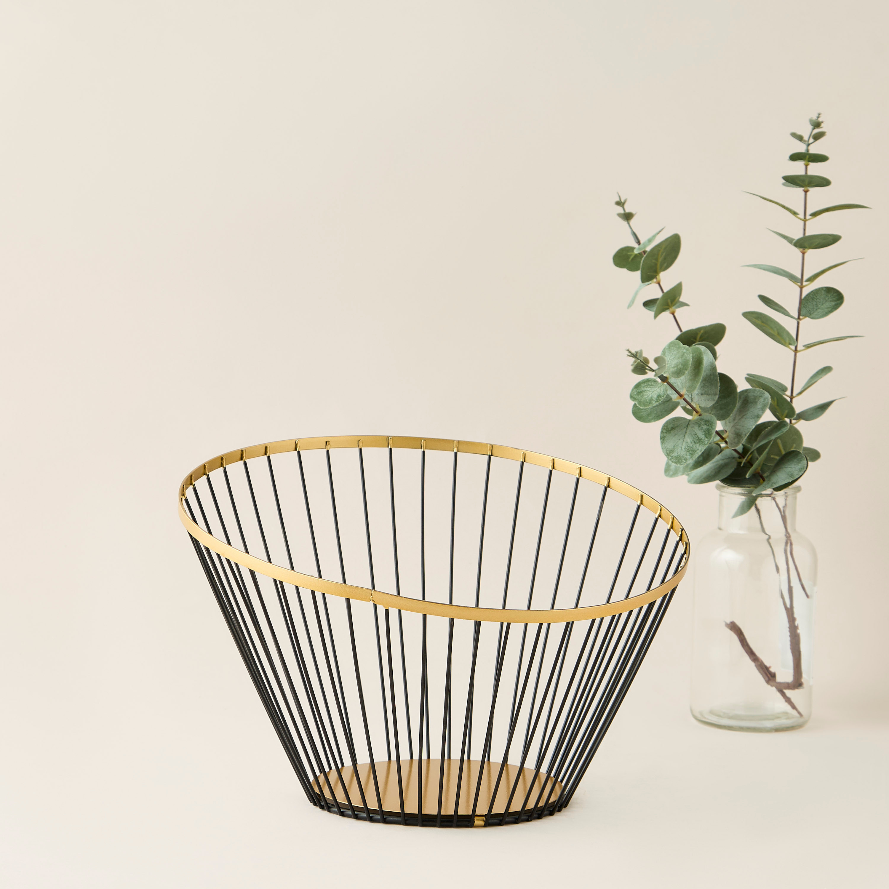 Decorative Metal Basket - 30x29x20 cms-household-storage-storagesolutions-storageboxesandbaskets-image-1