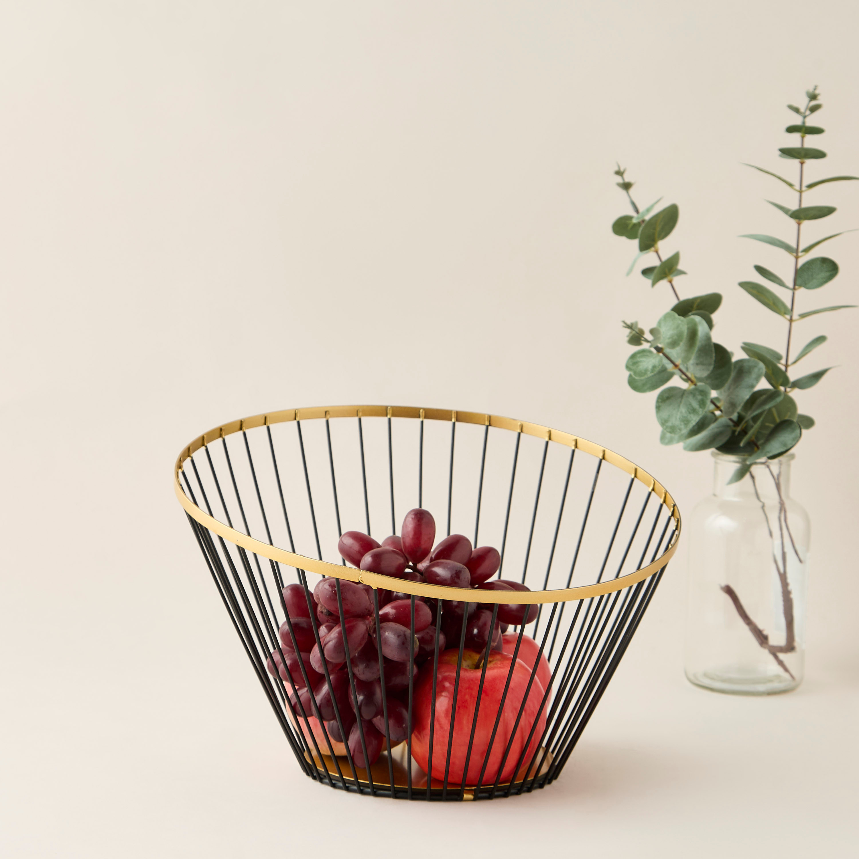 Decorative Metal Basket - 30x29x20 cms-household-storage-storagesolutions-storageboxesandbaskets-image-2