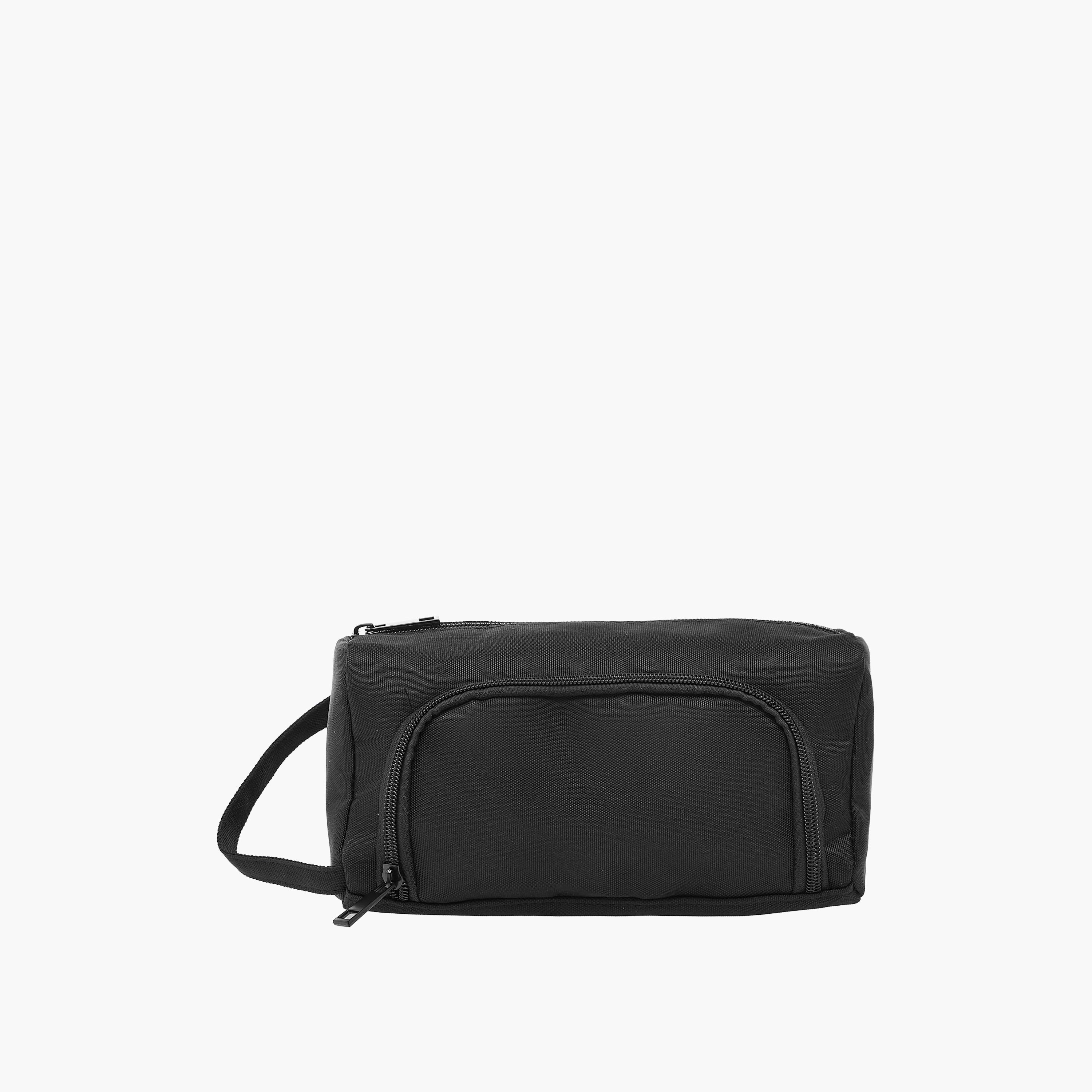 Textured Pouch with 2 Compartments and Zip Closure-school-stationery-pencilcases-image-1