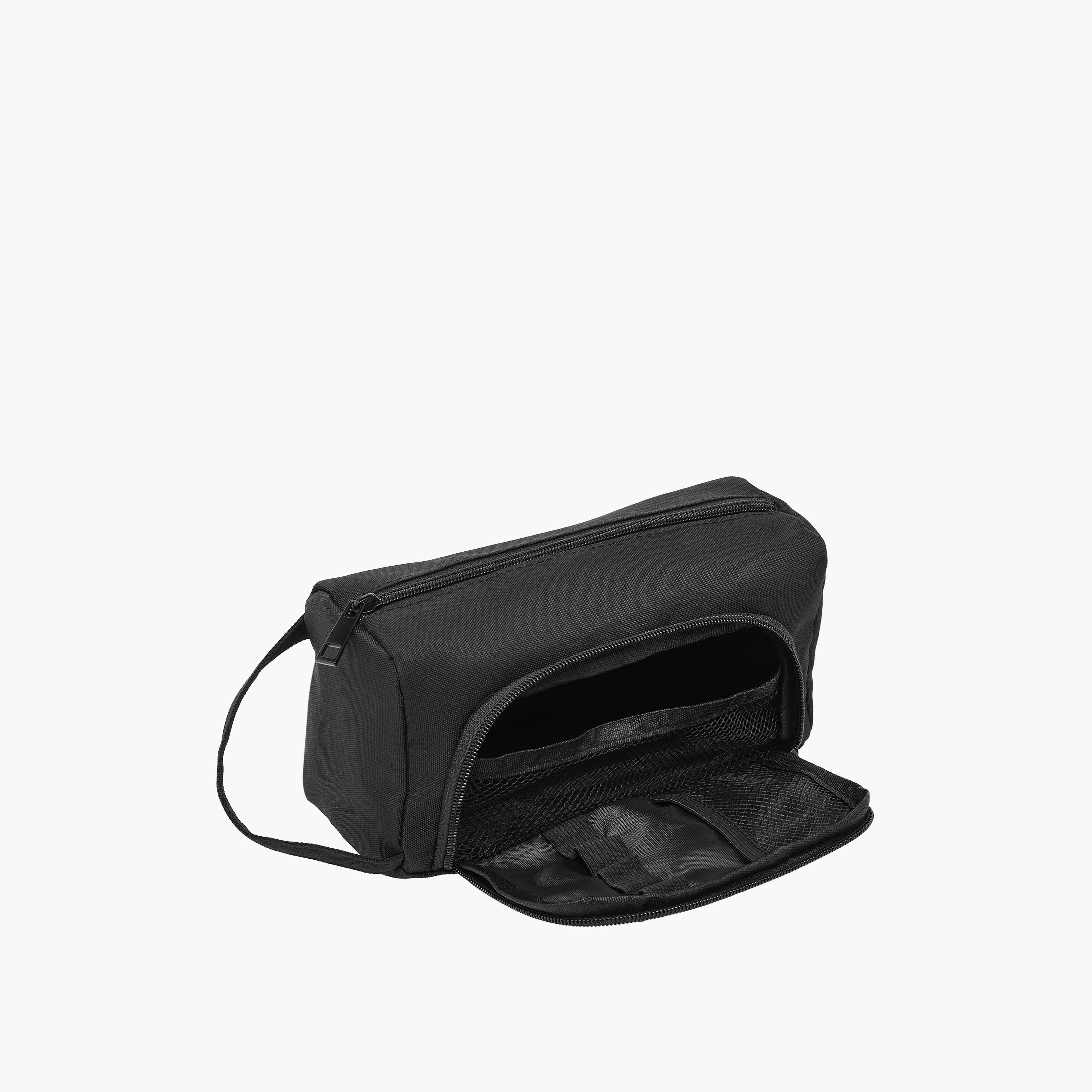 Textured Pouch with 2 Compartments and Zip Closure-school-stationery-pencilcases-image-5