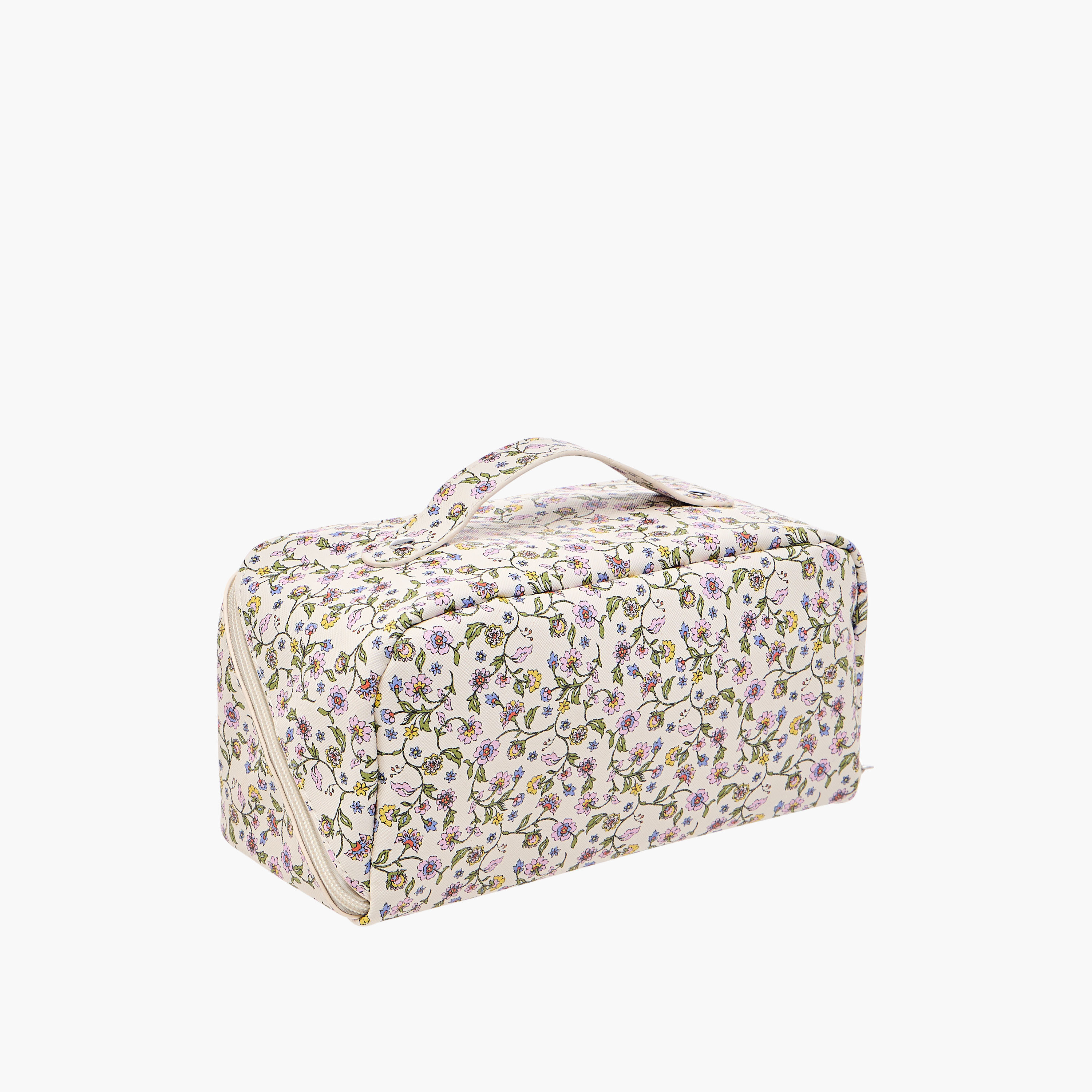 Cosmetic Pouch with Floral Print and Zip Closure -  24x12x12 cms-women-watchesandjewellery-jewellery-storage-image-4