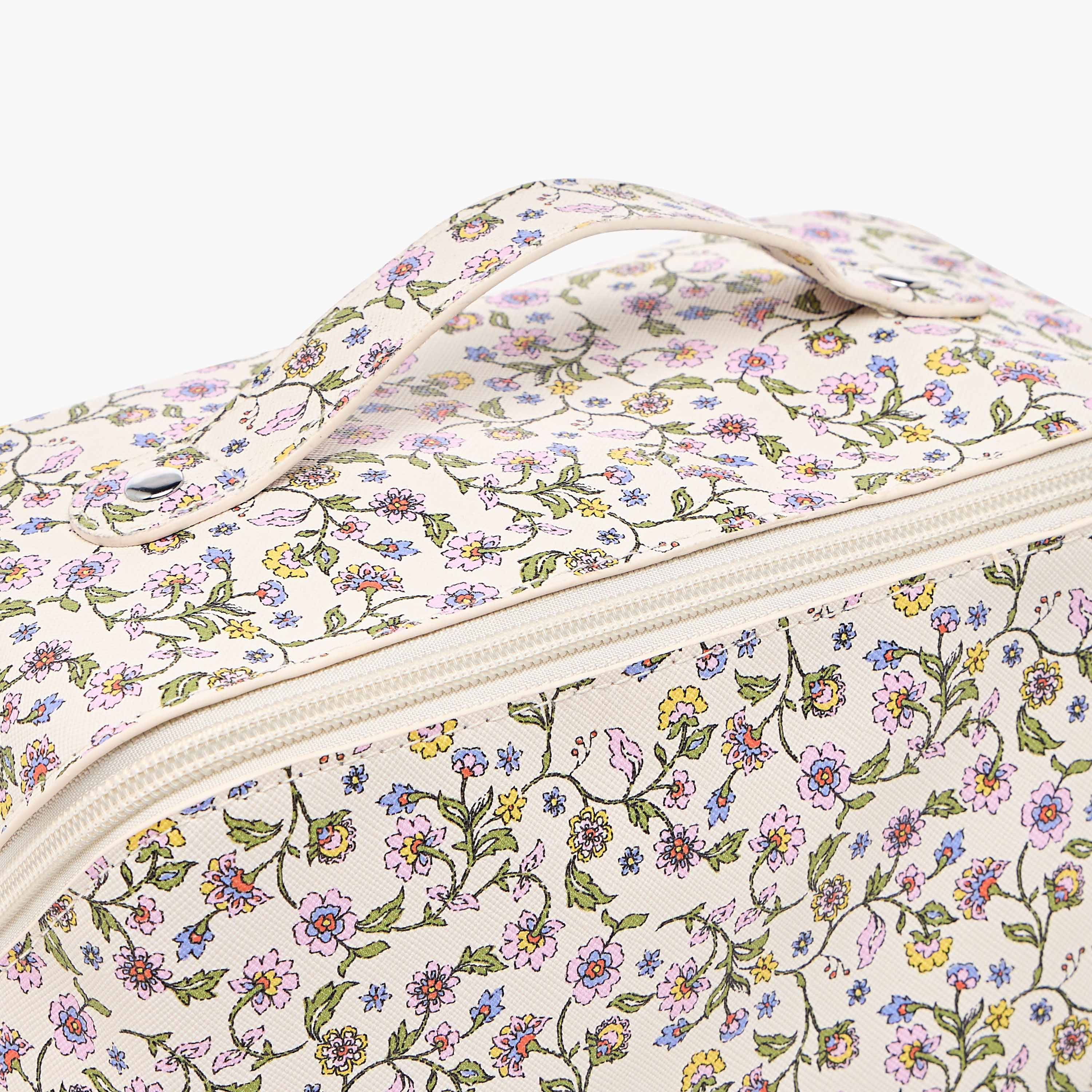 Cosmetic Pouch with Floral Print and Zip Closure -  24x12x12 cms-women-watchesandjewellery-jewellery-storage-image-5
