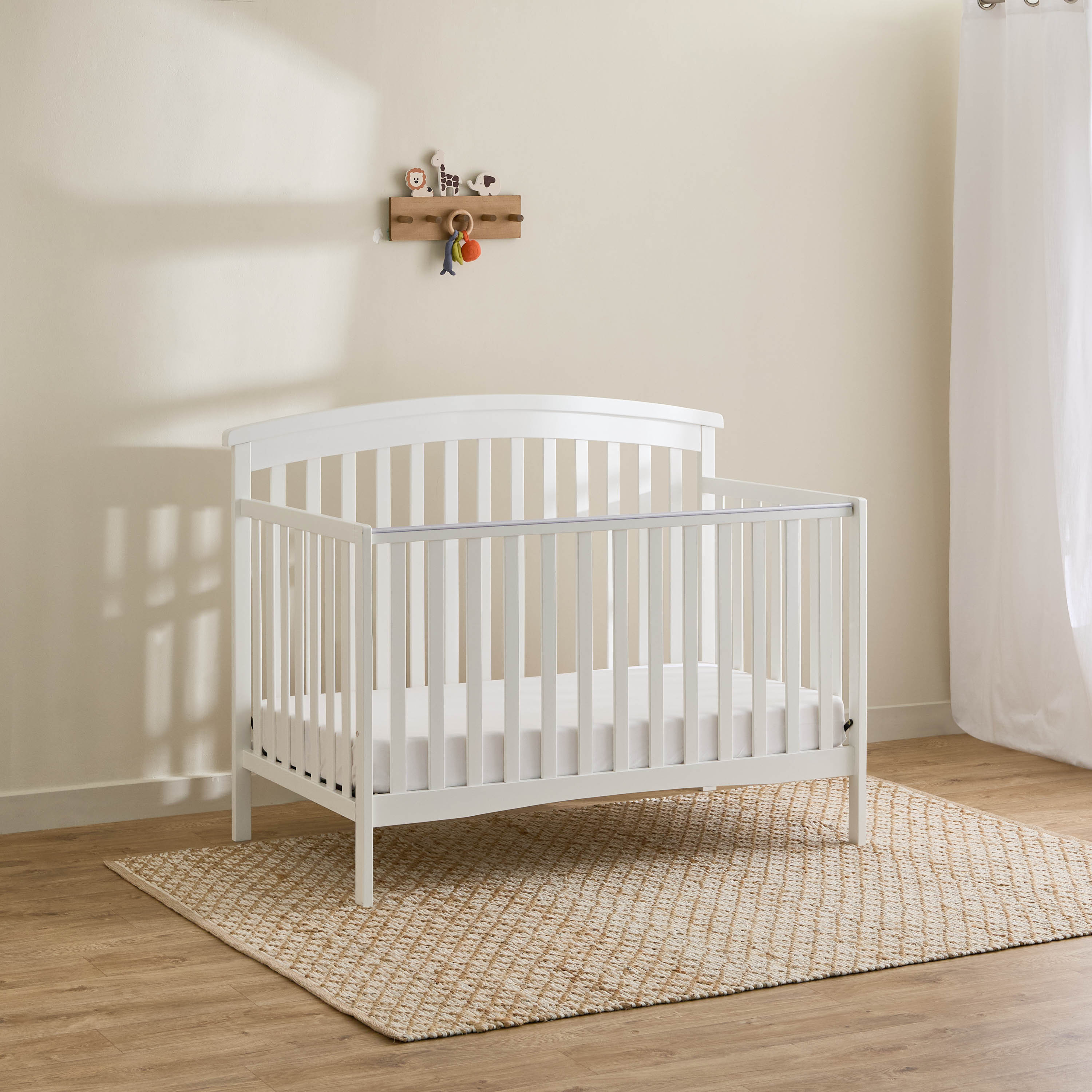 Juniors Julian Crib with Adjustable Height and Guard Rails (Up to 36 months)-baby-nursery-furniture-cribsandbeds-babycribs-image-1