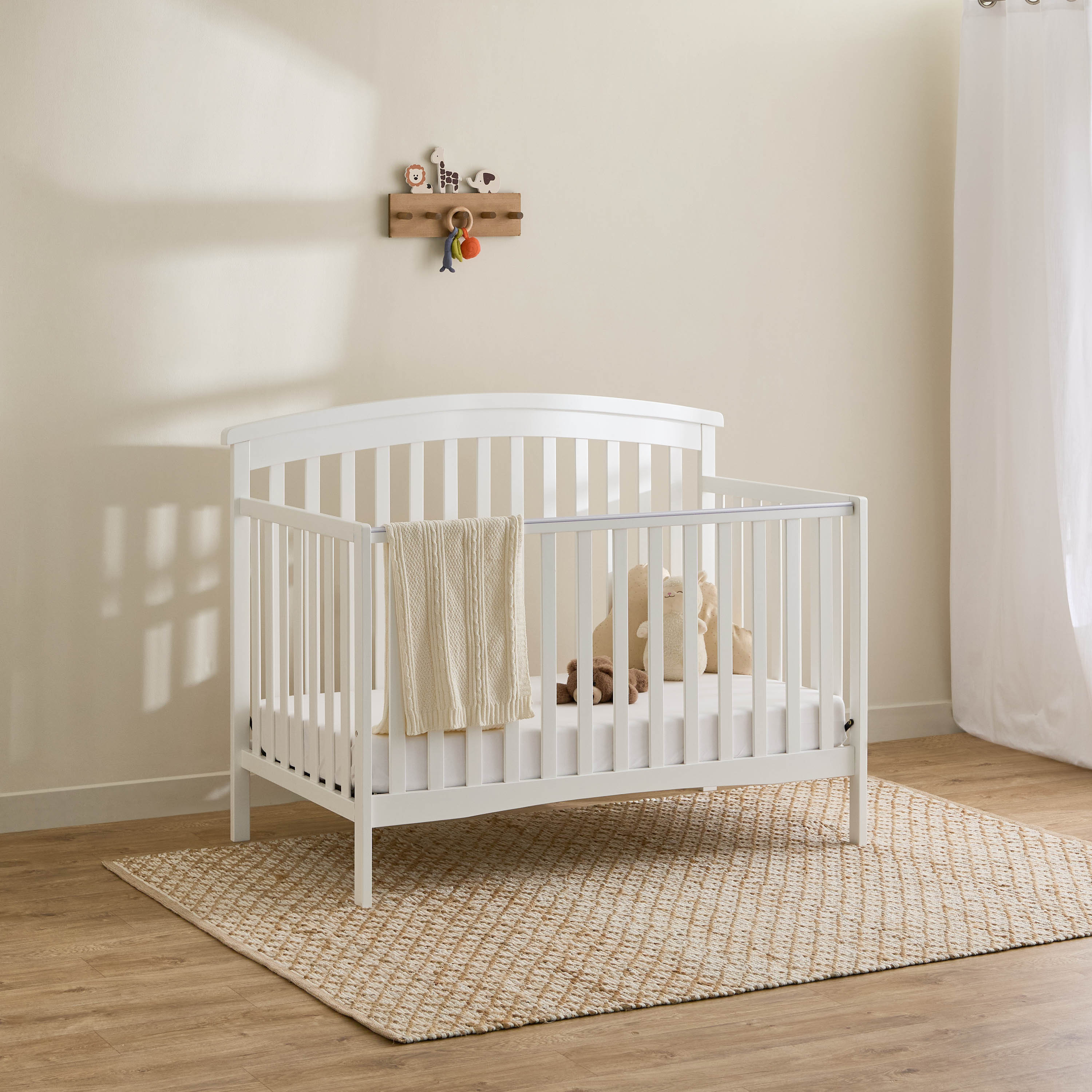 Juniors Julian Crib with Adjustable Height and Guard Rails (Up to 36 months)-baby-nursery-furniture-cribsandbeds-babycribs-image-2