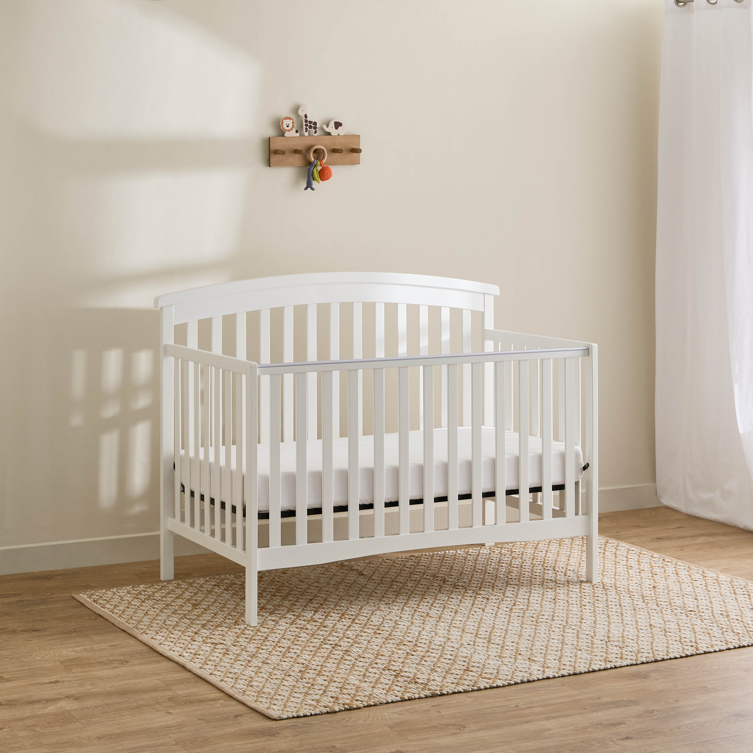 Juniors Julian Crib with Adjustable Height and Guard Rails (Up to 36 months)-baby-nursery-furniture-cribsandbeds-babycribs-image-3