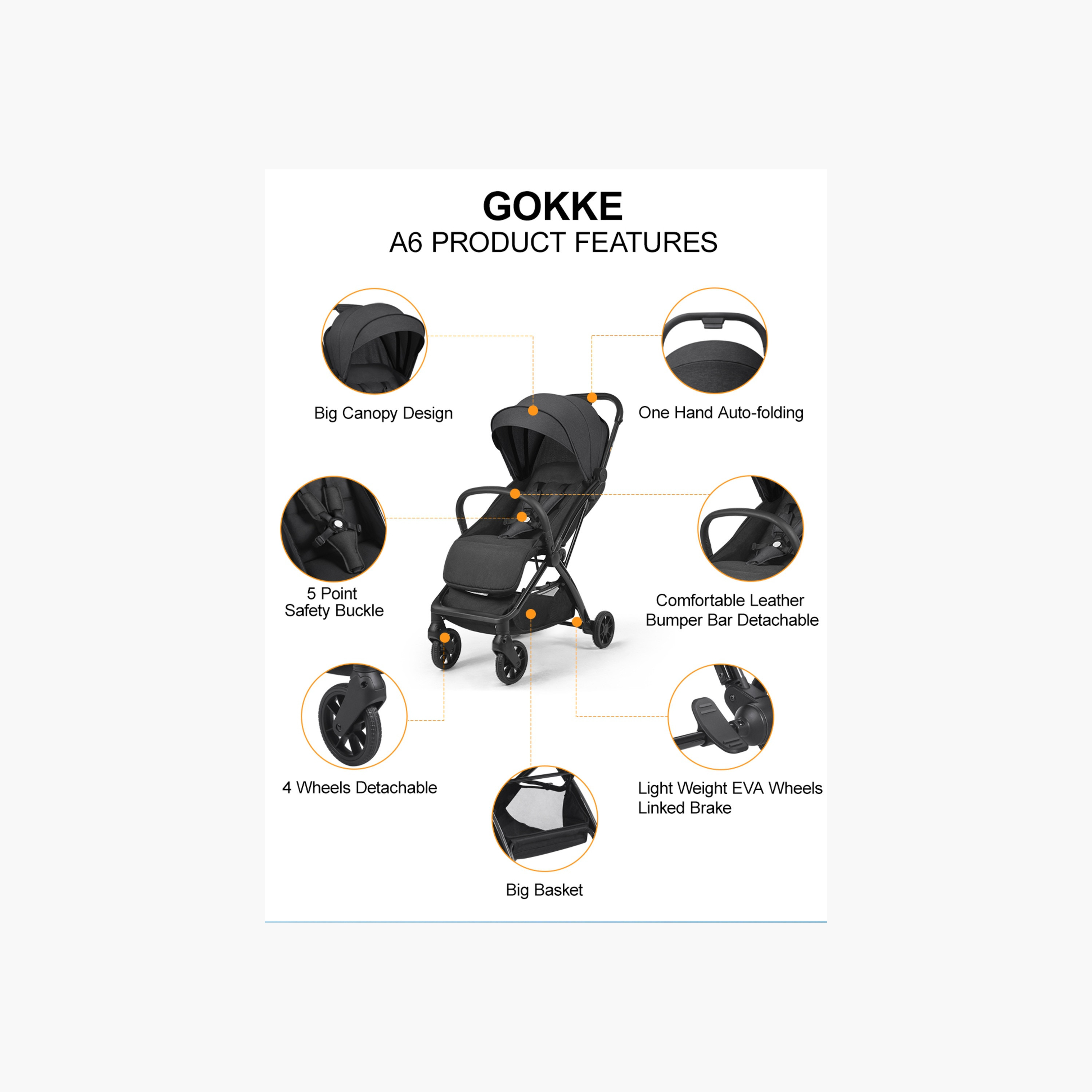Gokke Stroller with One Touch Folding System, Aluminium Frame and Wheel Lock-baby-gear-strollersandprams-strollers-image-15