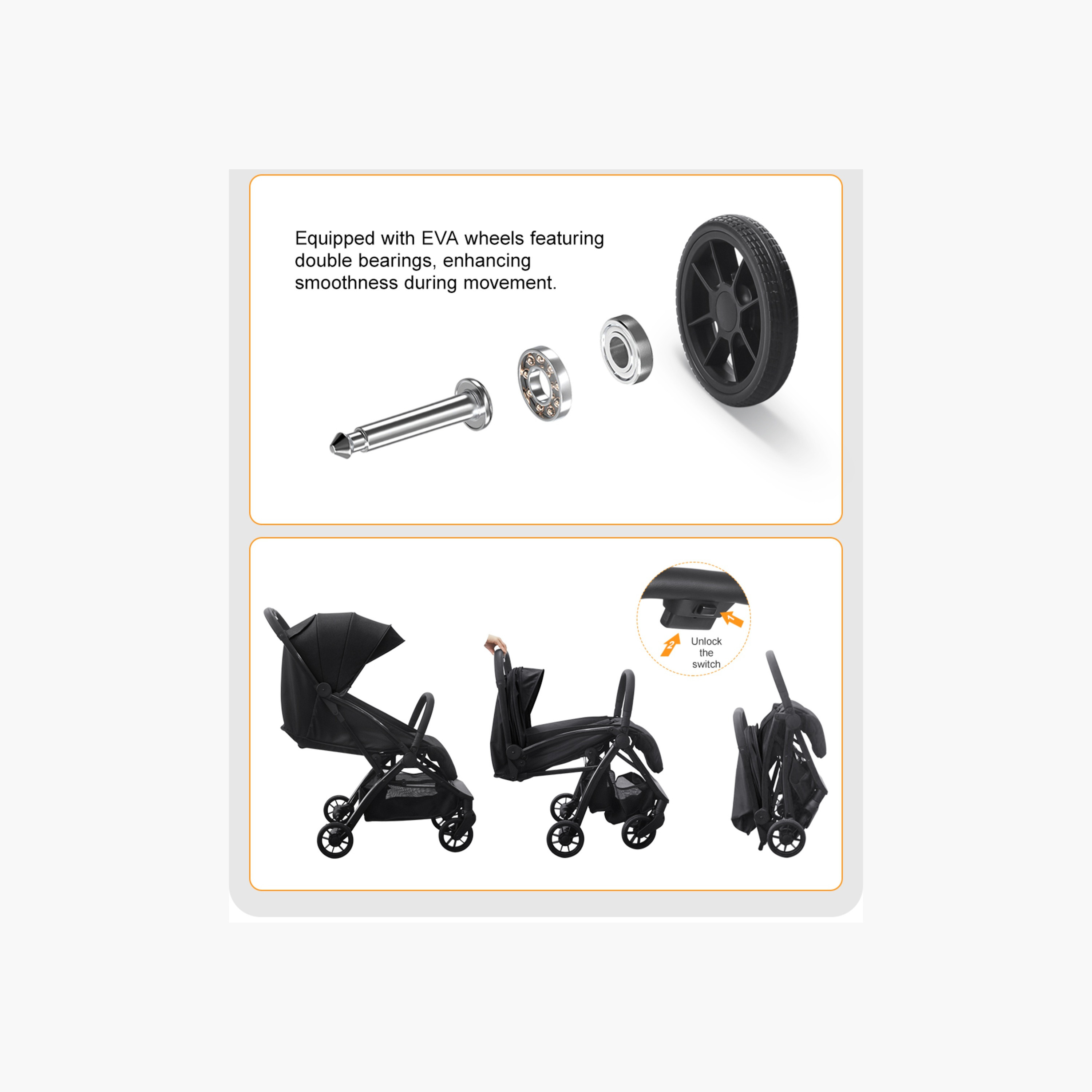 Gokke Stroller with One Touch Folding System, Aluminium Frame and Wheel Lock-baby-gear-strollersandprams-strollers-image-18