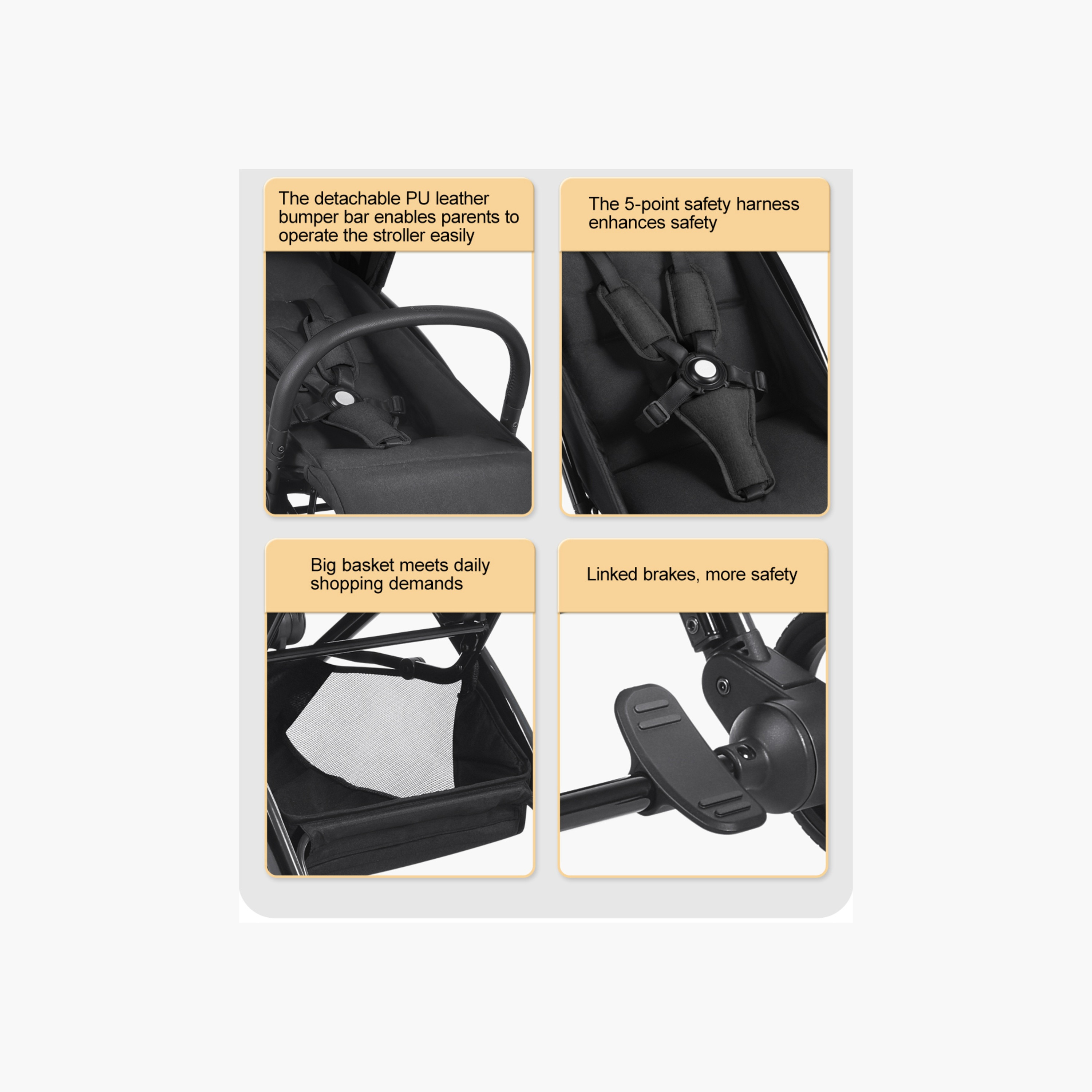 عربة أطفال بنظام طي بلمسة واحدة وإطار ألومنيوم وقفل للعجلات من جوكي-baby-gear-strollersandprams-strollers-image-3