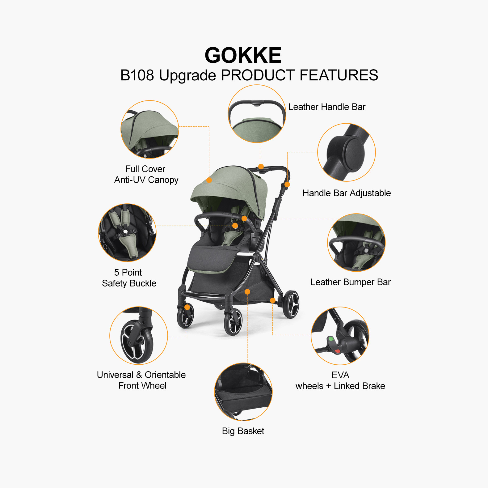 Gokke Stroller with One Touch Folding System, Aluminium Frame and Wheel Lock-baby-gear-strollersandprams-strollers-image-21