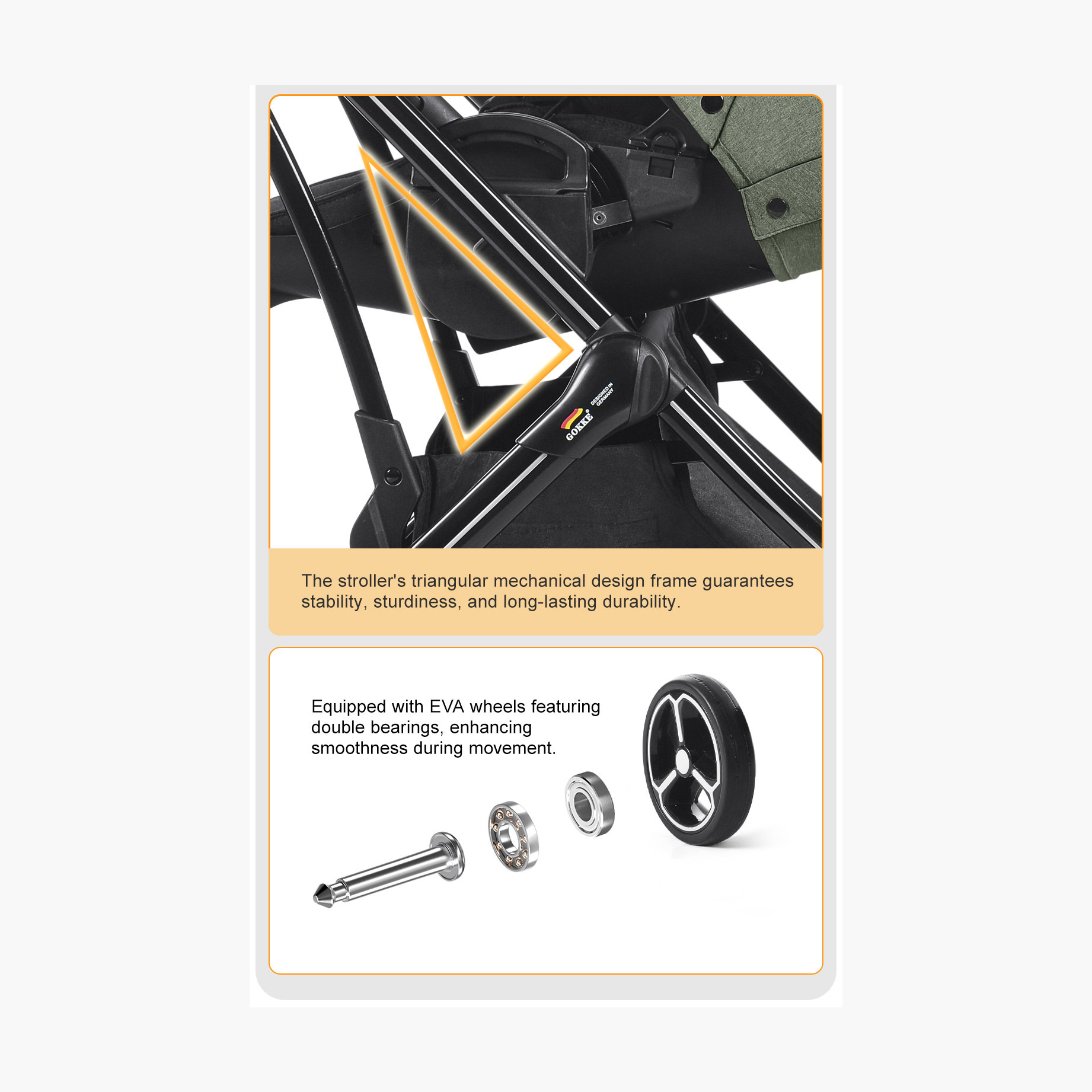 Gokke Stroller with One Touch Folding System, Aluminium Frame and Wheel Lock-baby-gear-strollersandprams-strollers-image-7