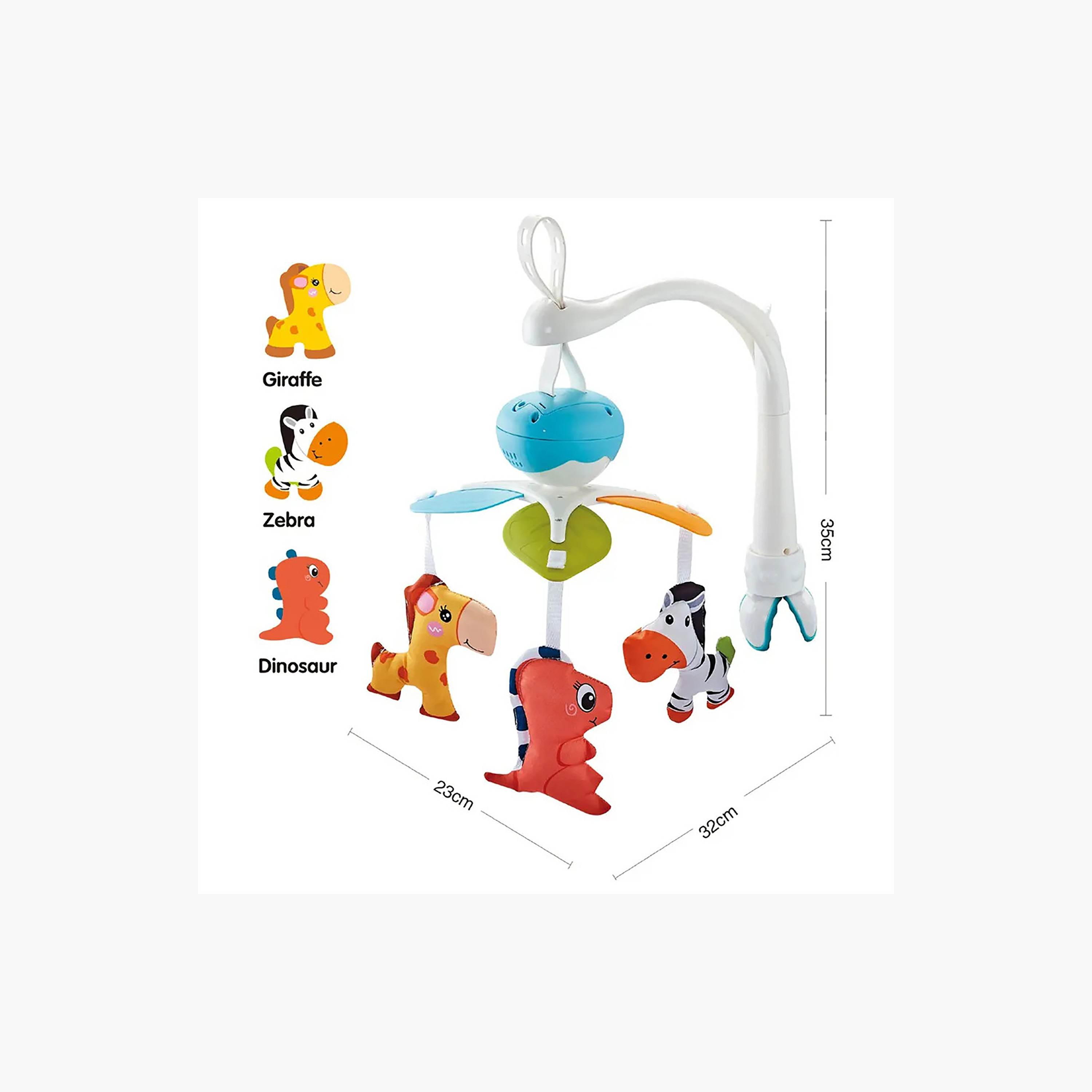 Animal Detail Crib Mobile with Music-toys-babyandtoddlertoys-cribtoys-image-2
