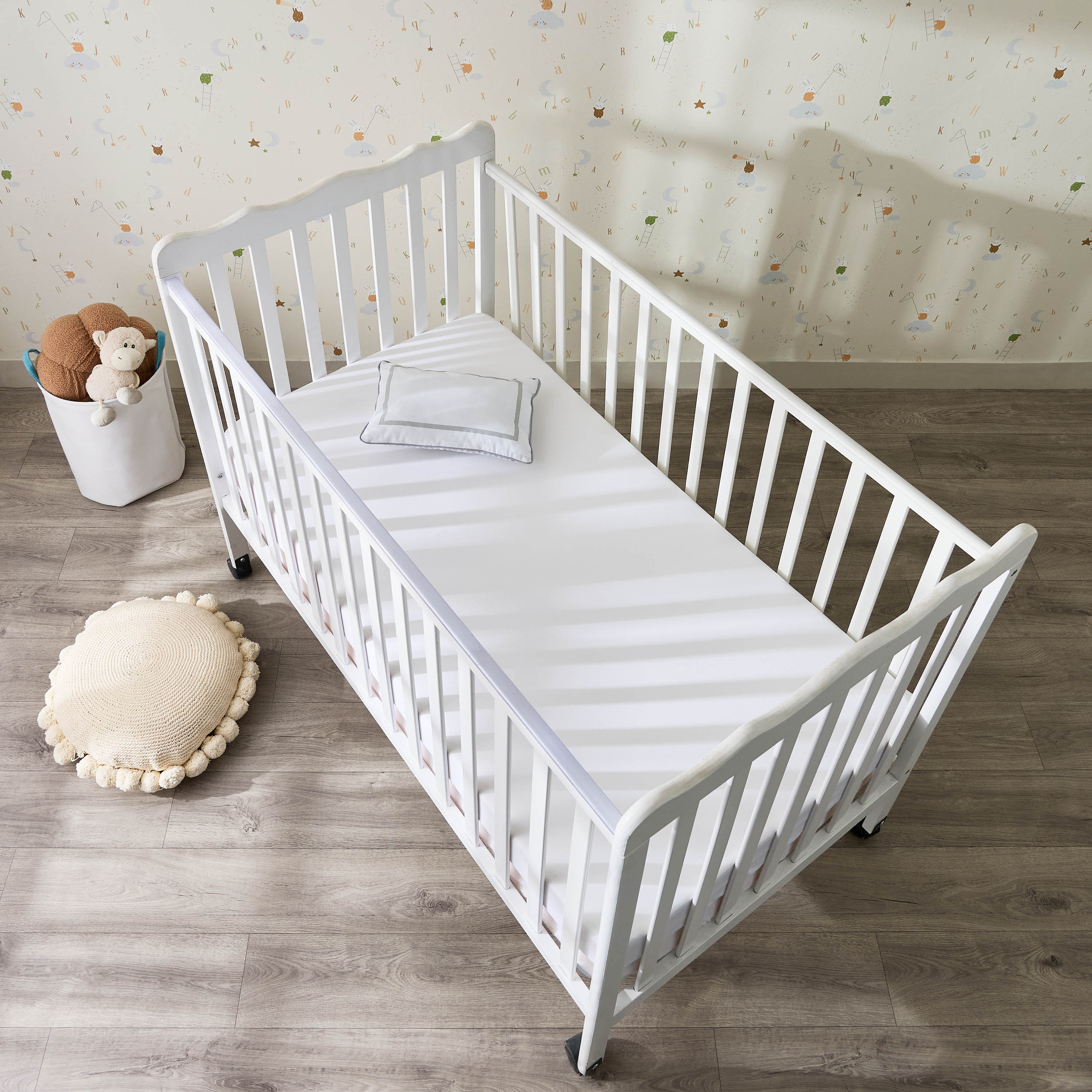 Giggles Baby Fitted Sheet with Bamboo Fabric, 70x130x20 cm-baby-nursery-babybedding-image-1