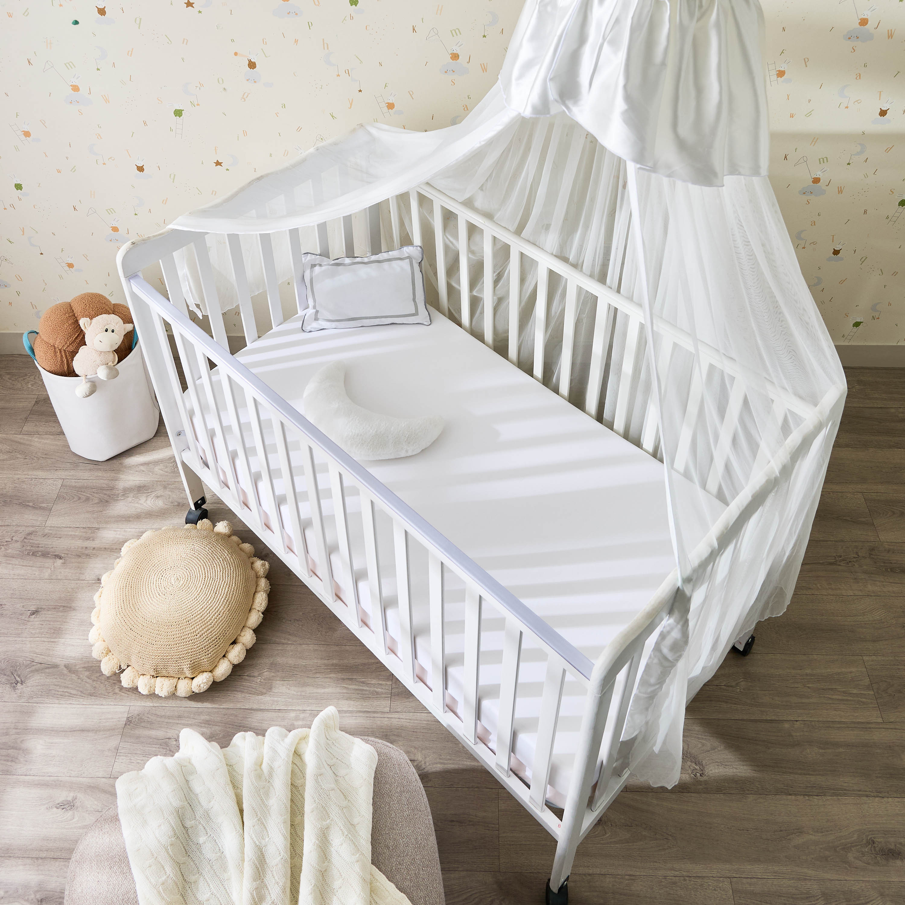 Giggles Baby Fitted Sheet with Bamboo Fabric, 70x130x20 cm-baby-nursery-babybedding-image-5