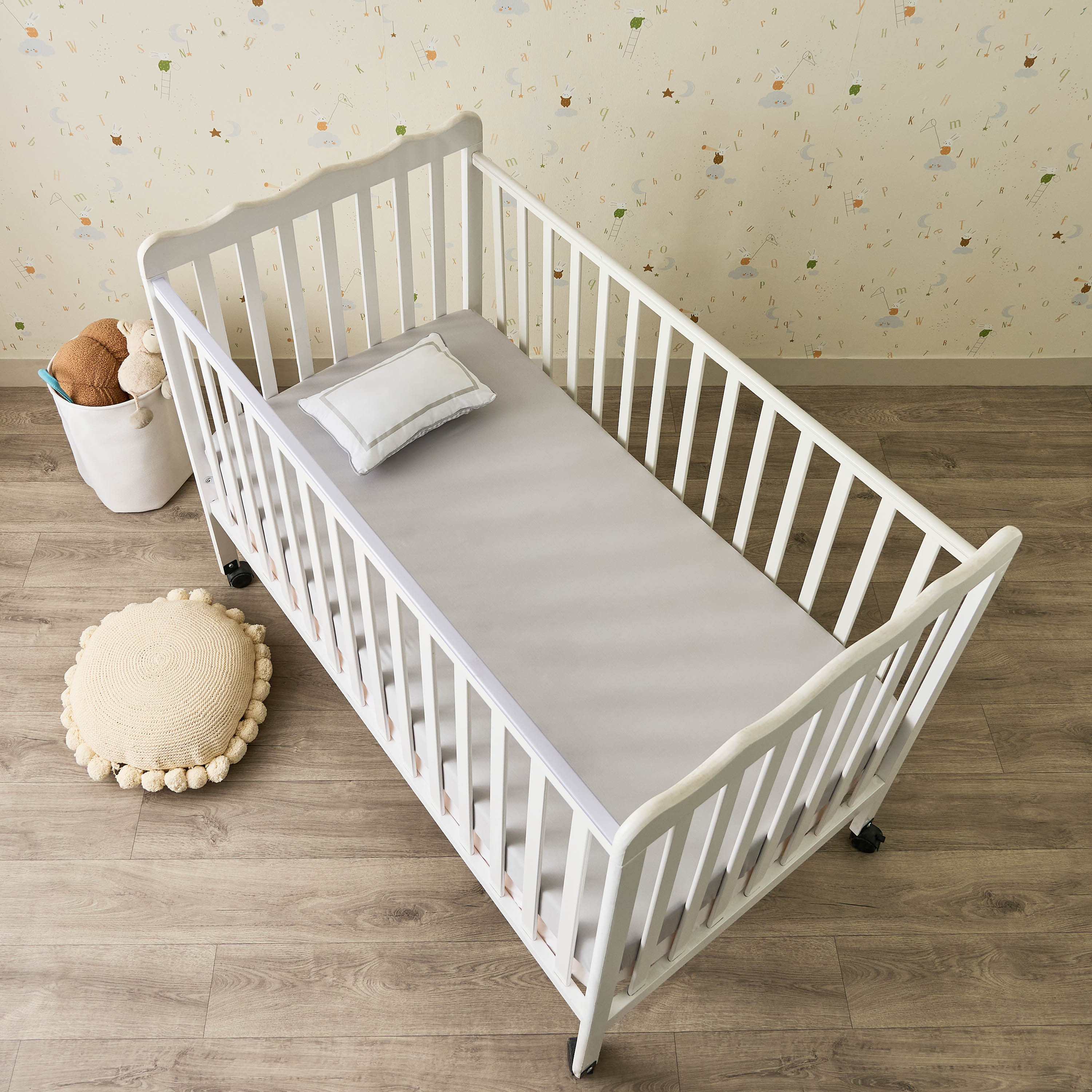Giggles Baby Fitted Sheet with Bamboo Fabric, 70x130x20 cm-baby-nursery-babybedding-image-1