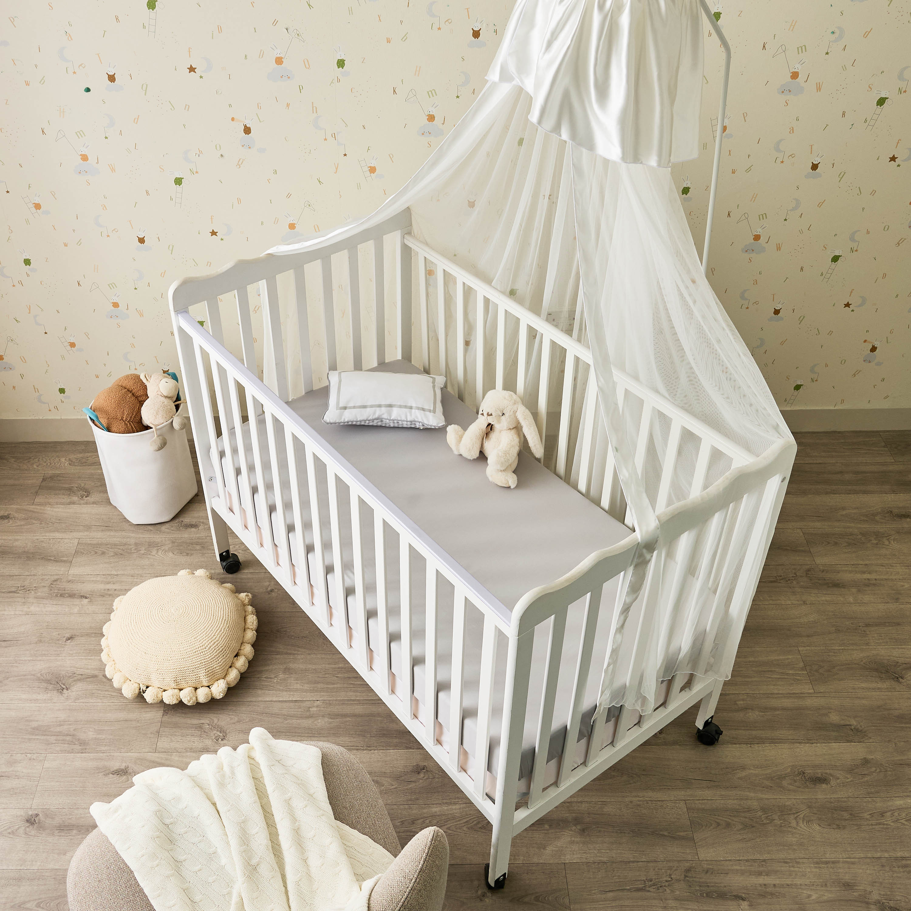 Giggles Baby Fitted Sheet with Bamboo Fabric, 70x130x20 cm-baby-nursery-babybedding-image-6