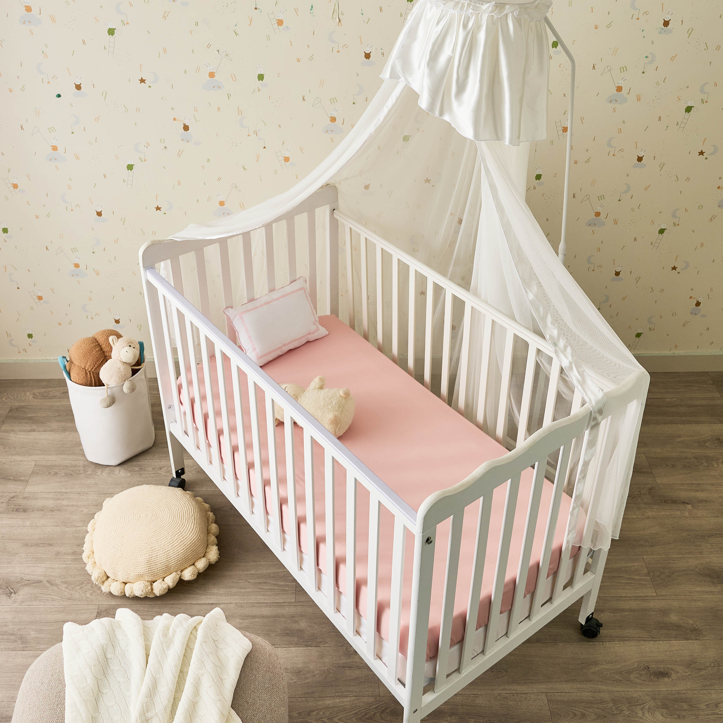Giggles Baby Fitted Sheet with Bamboo Fabric, 70x130x20 cm-baby-nursery-babybedding-image-6