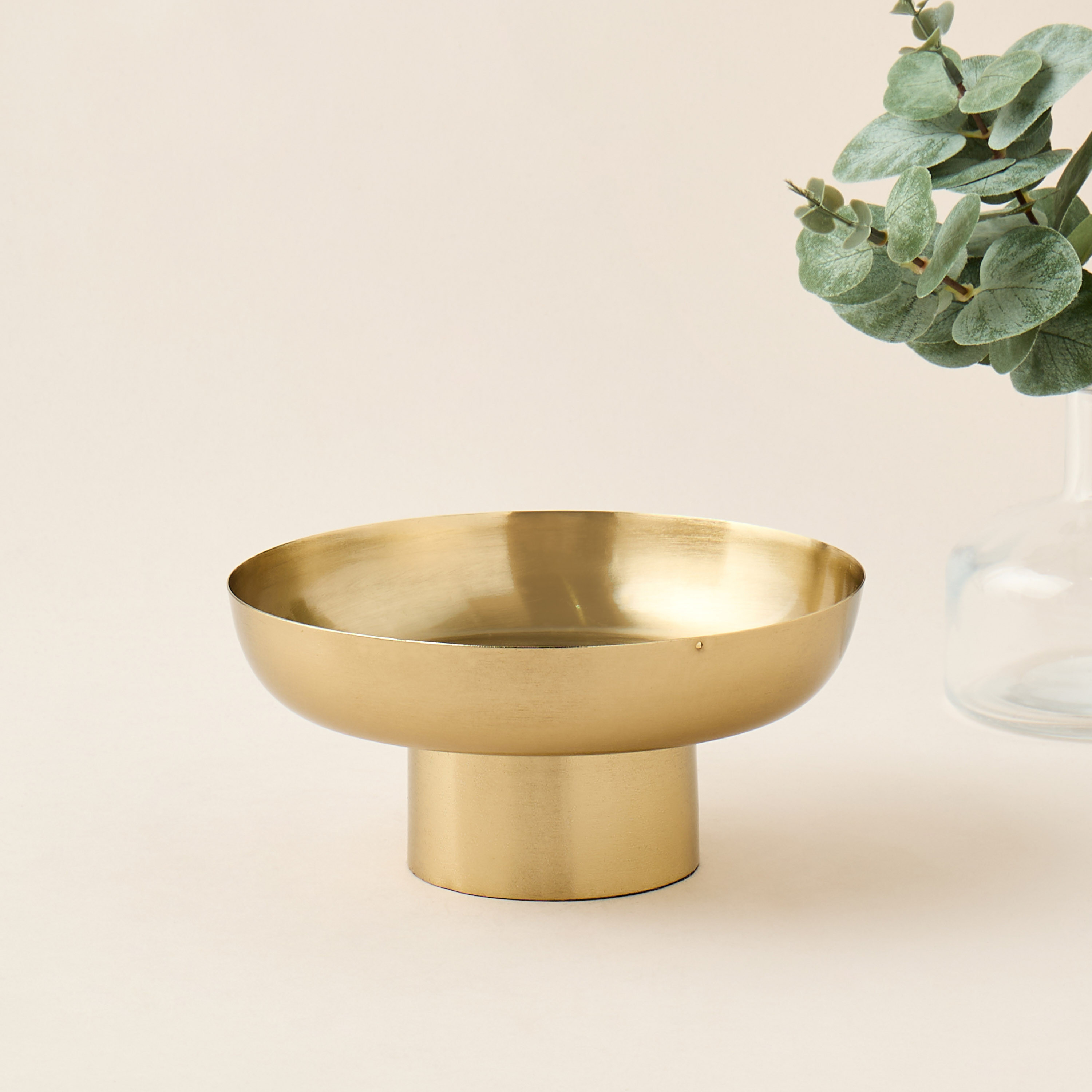 Decorative Metal Footed Bowl-household-decor-vasesandbowls-image-1