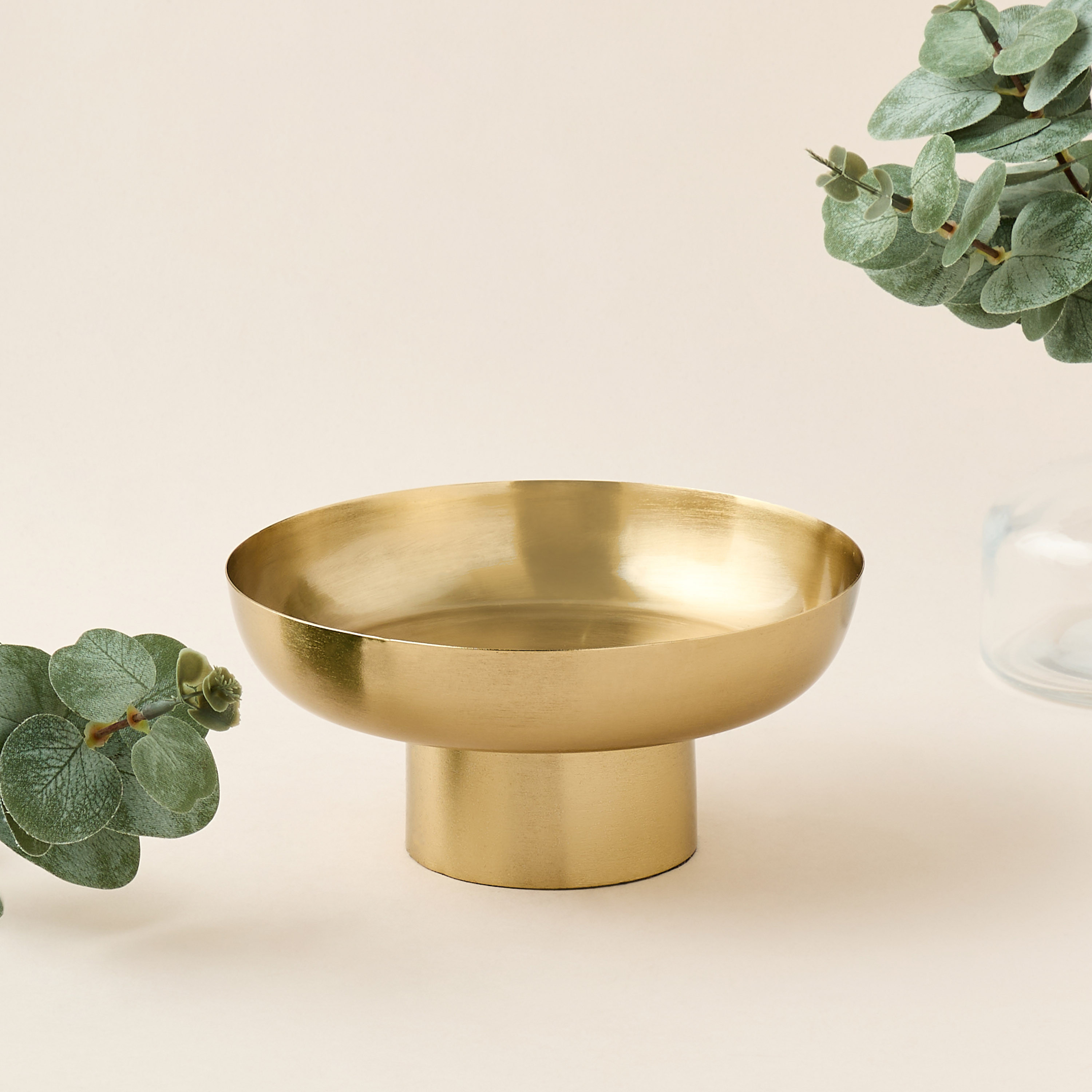 Decorative Metal Footed Bowl-household-decor-vasesandbowls-image-2