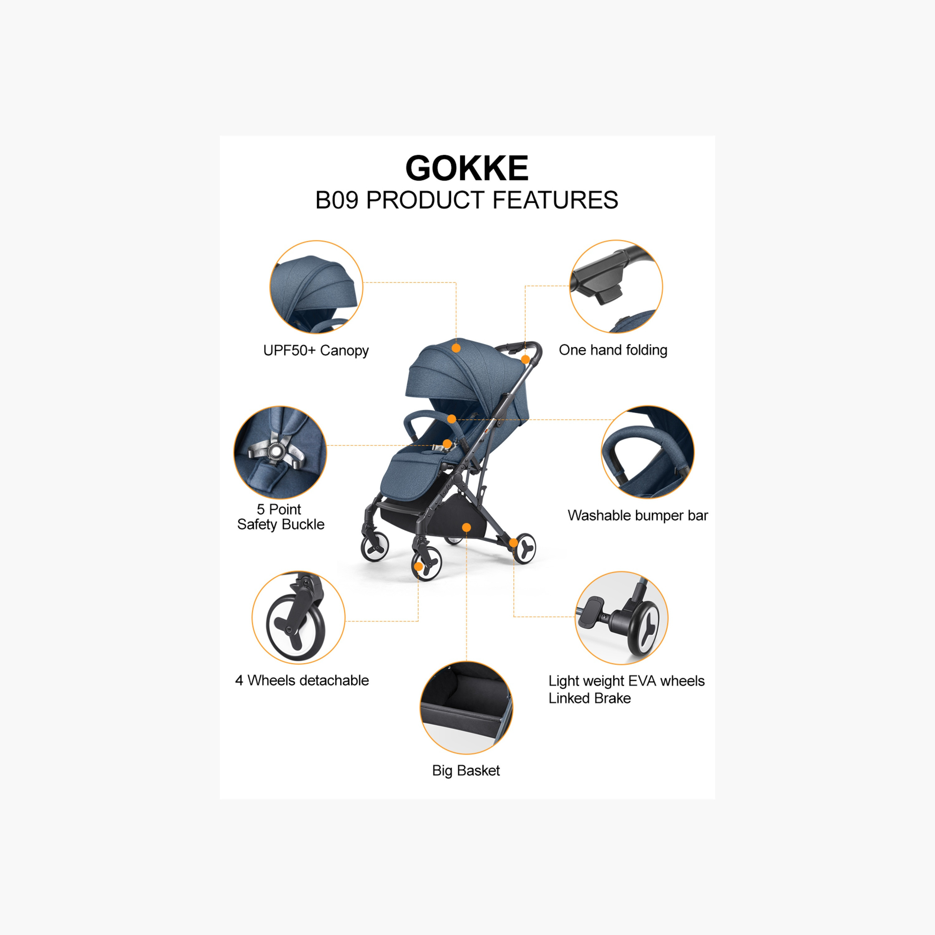 Gokke Compact Stroller with Storage Basket-baby-gear-strollersandprams-strollers-image-10