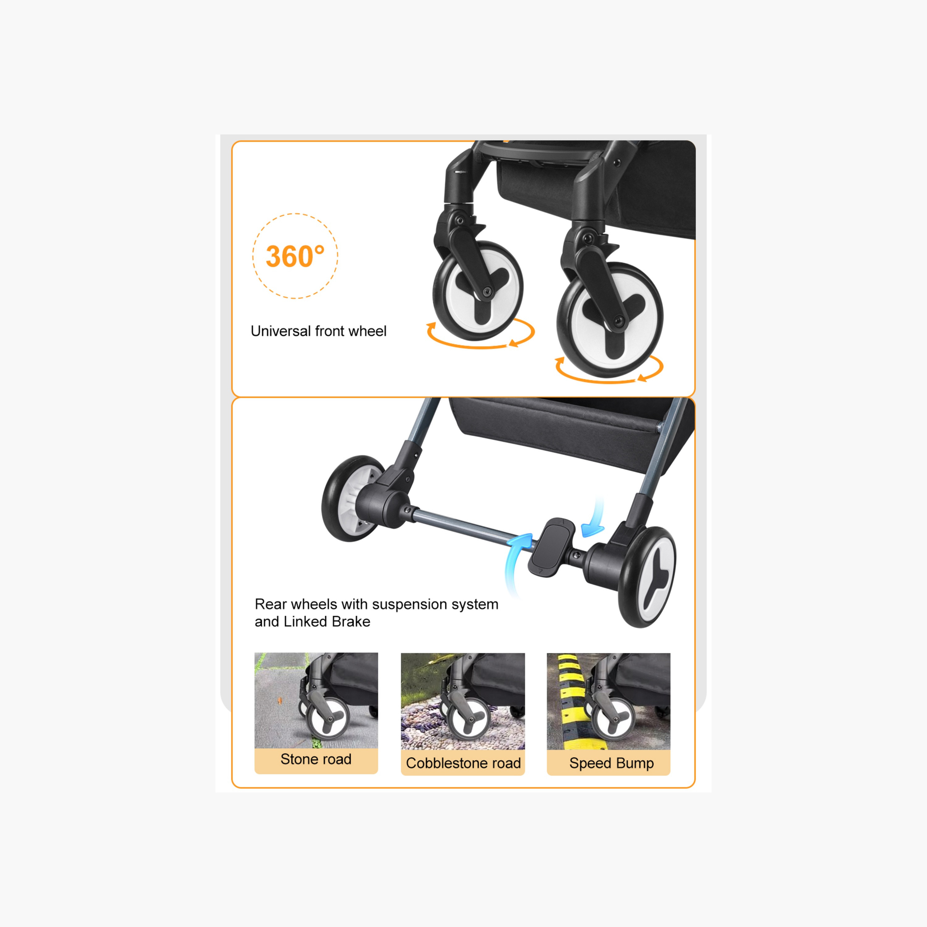 Gokke Compact Stroller with Storage Basket-baby-gear-strollersandprams-strollers-image-24