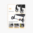 Gokke Reversible Baby Stroller with Chrome Frame - Black-baby-gear-strollersandprams-strollers-image-13